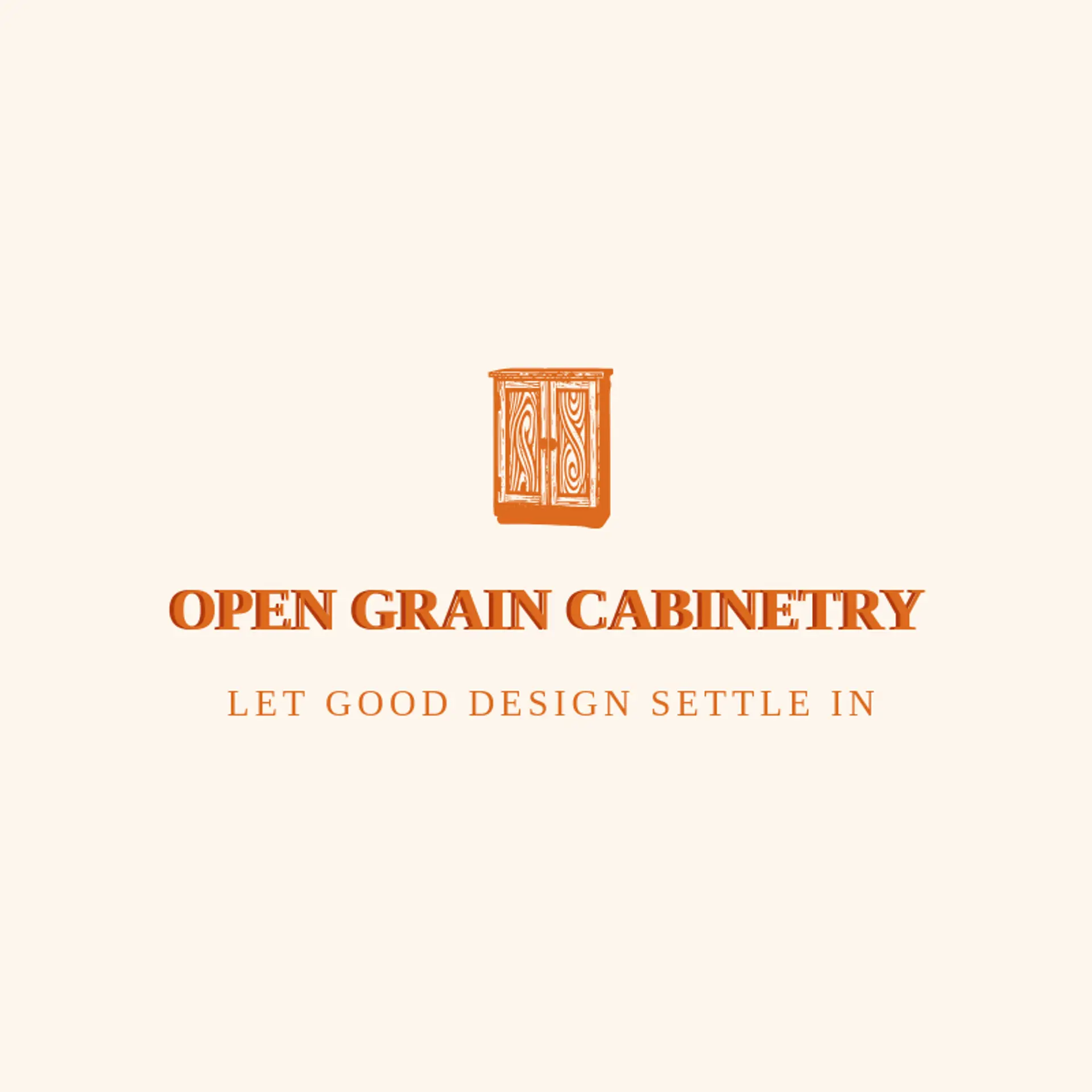 Open Grain Cabinetry logo for cabinet