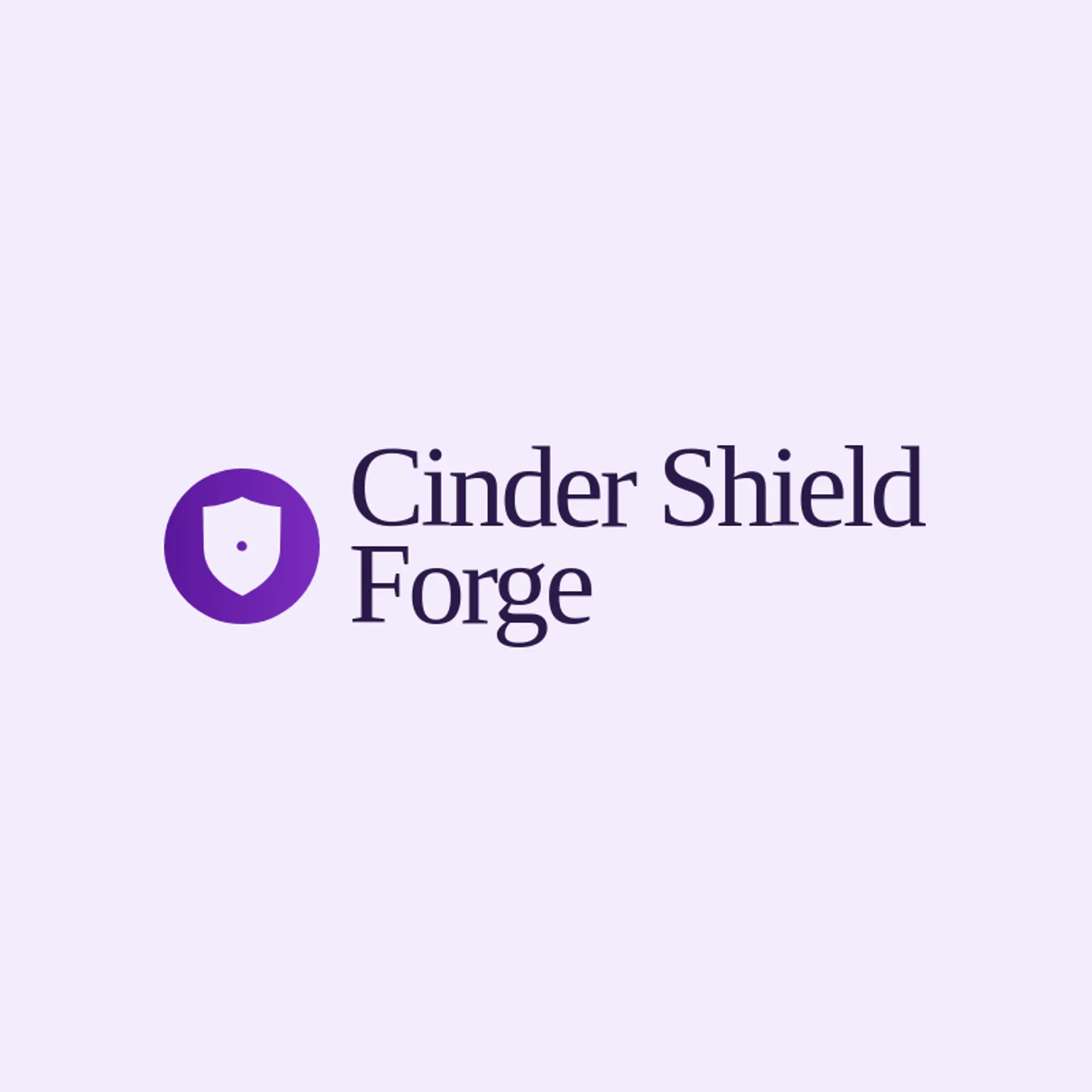 Cinder Shield Forge logo for metal