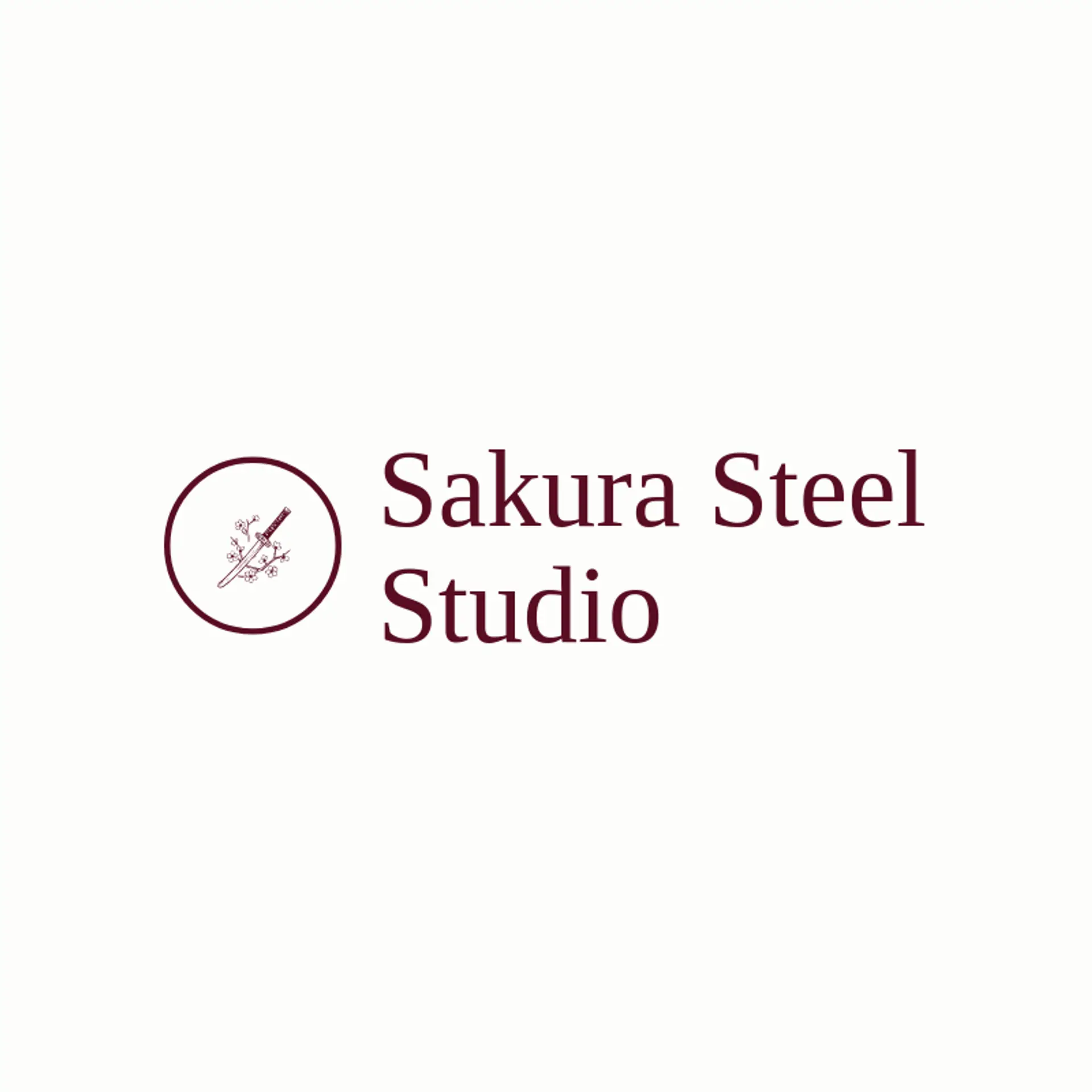 Sakura Steel Studio logo for katana