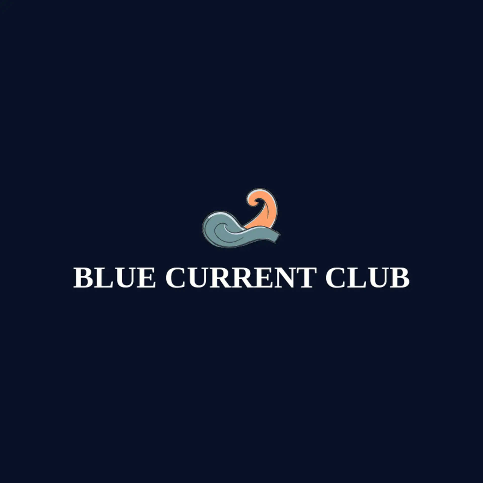Blue Current Club logo for water park