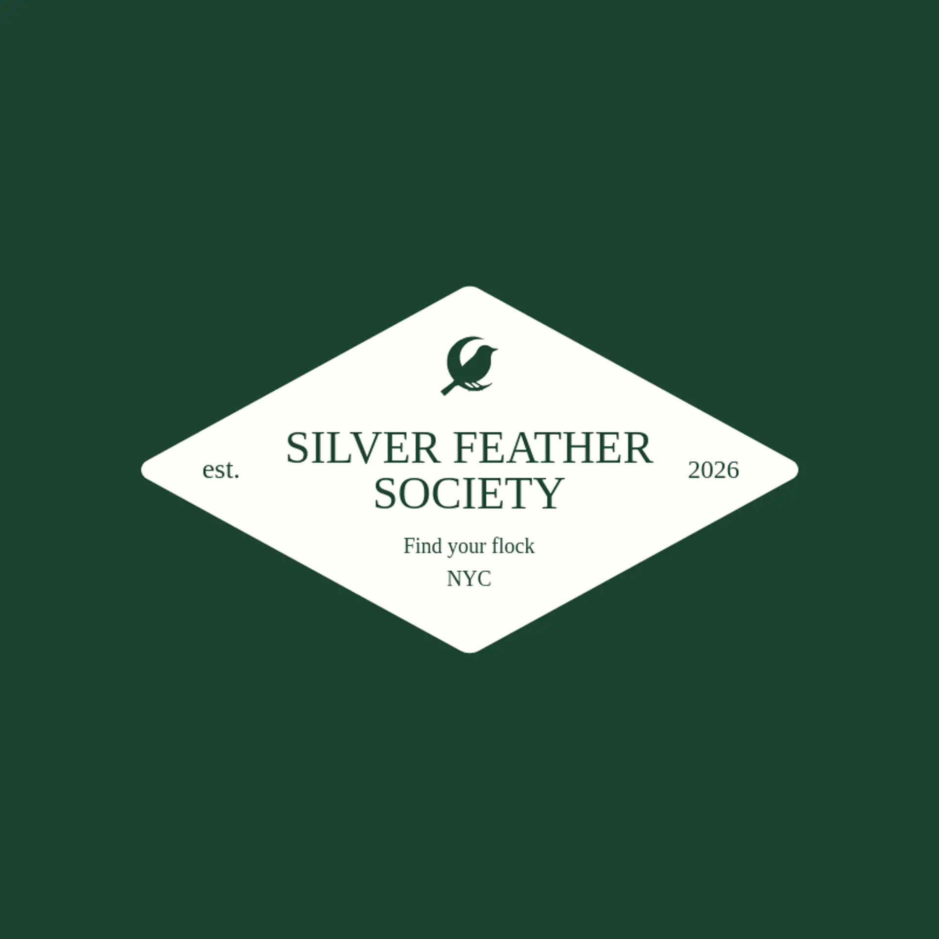 Silver Feather Society logo for sparrow