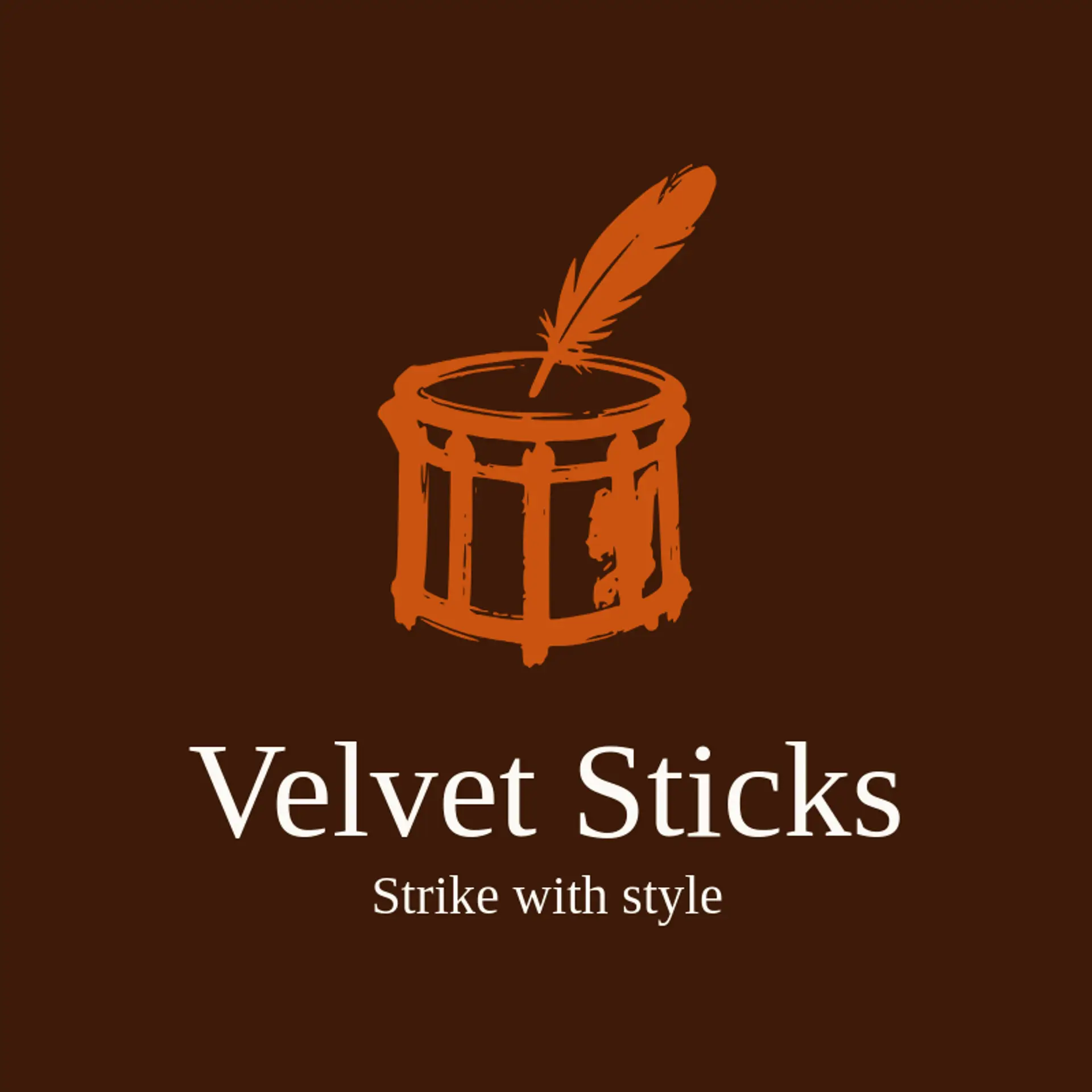 Velvet Sticks logo for drum