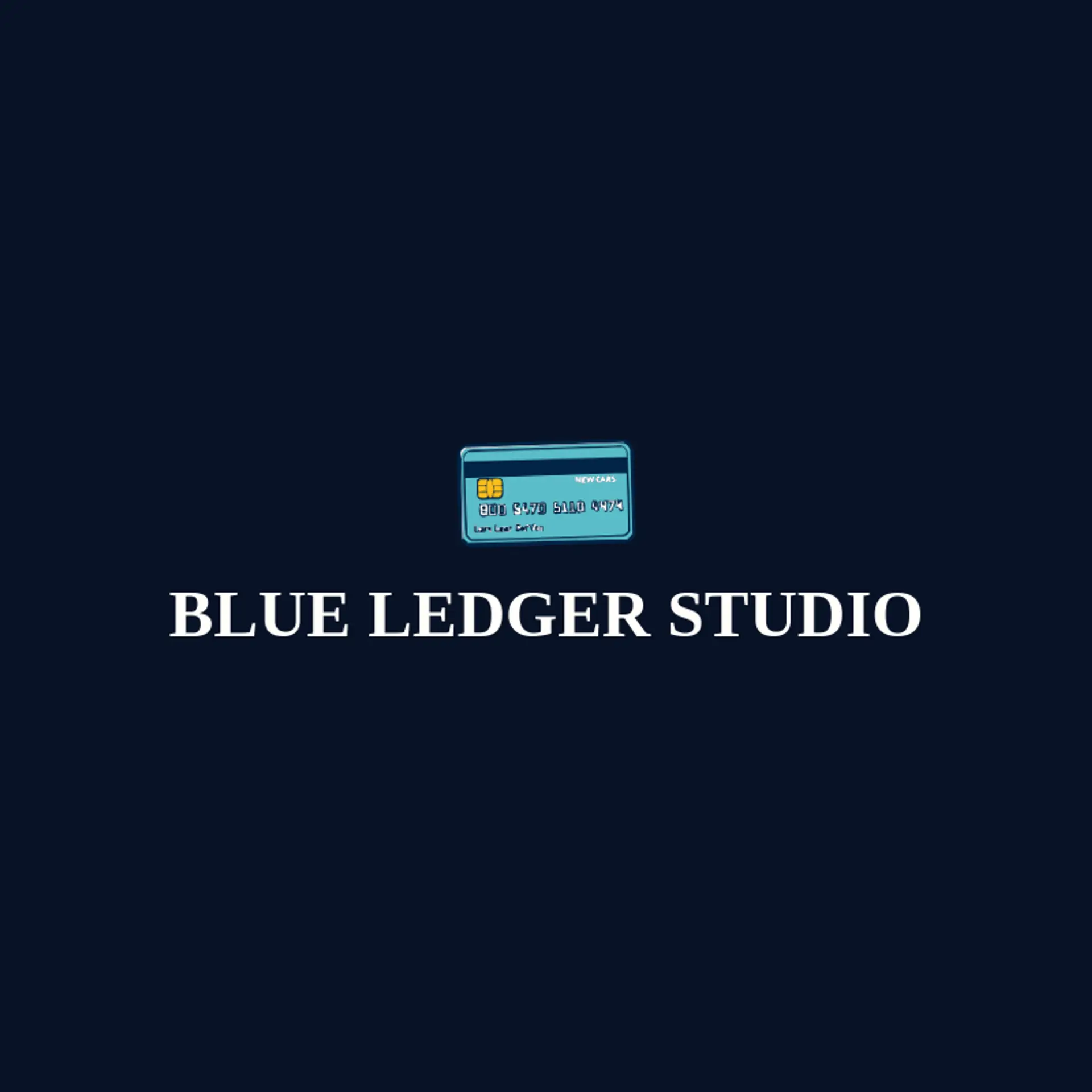 Blue Ledger Studio logo for credit card