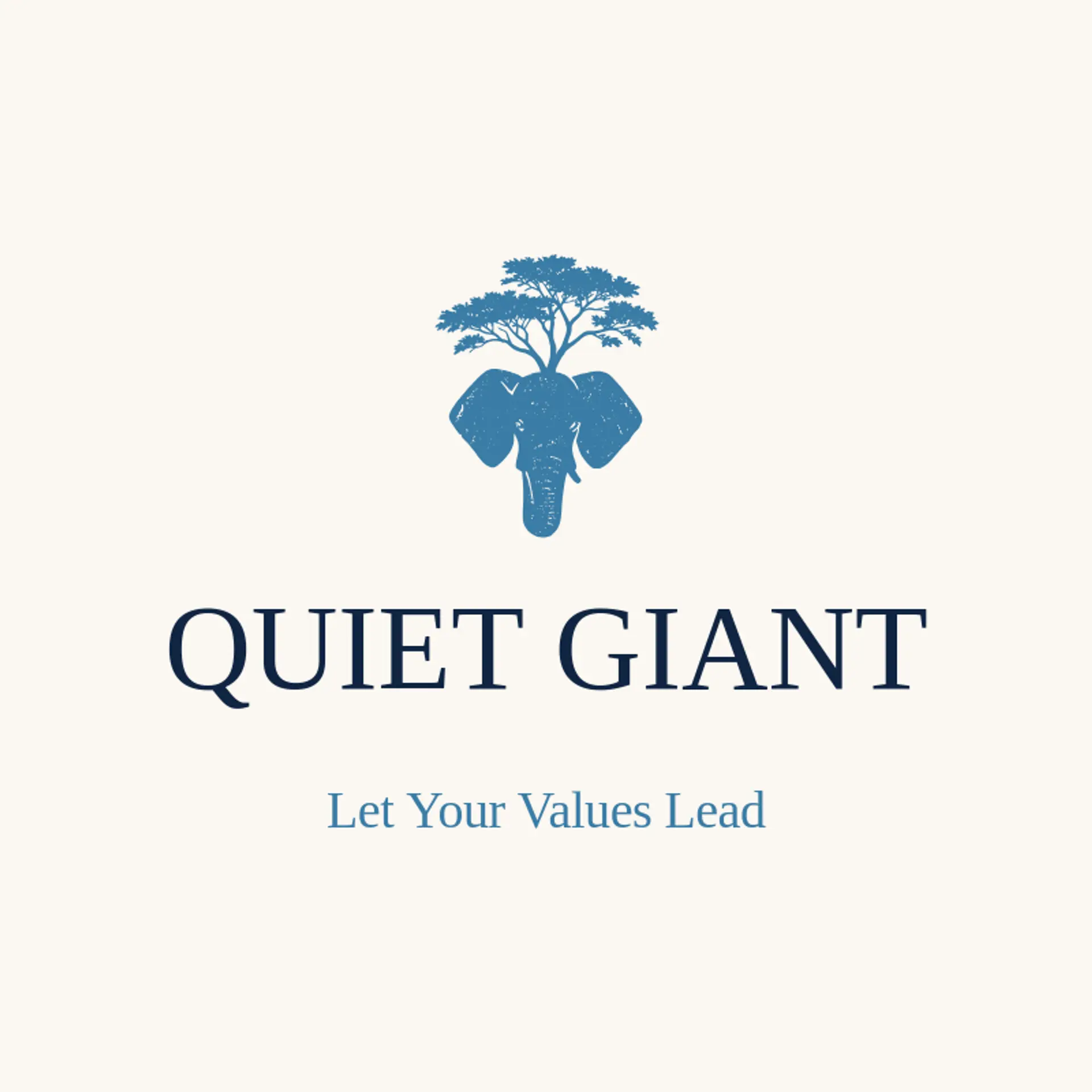 Quiet Giant logo for elephant