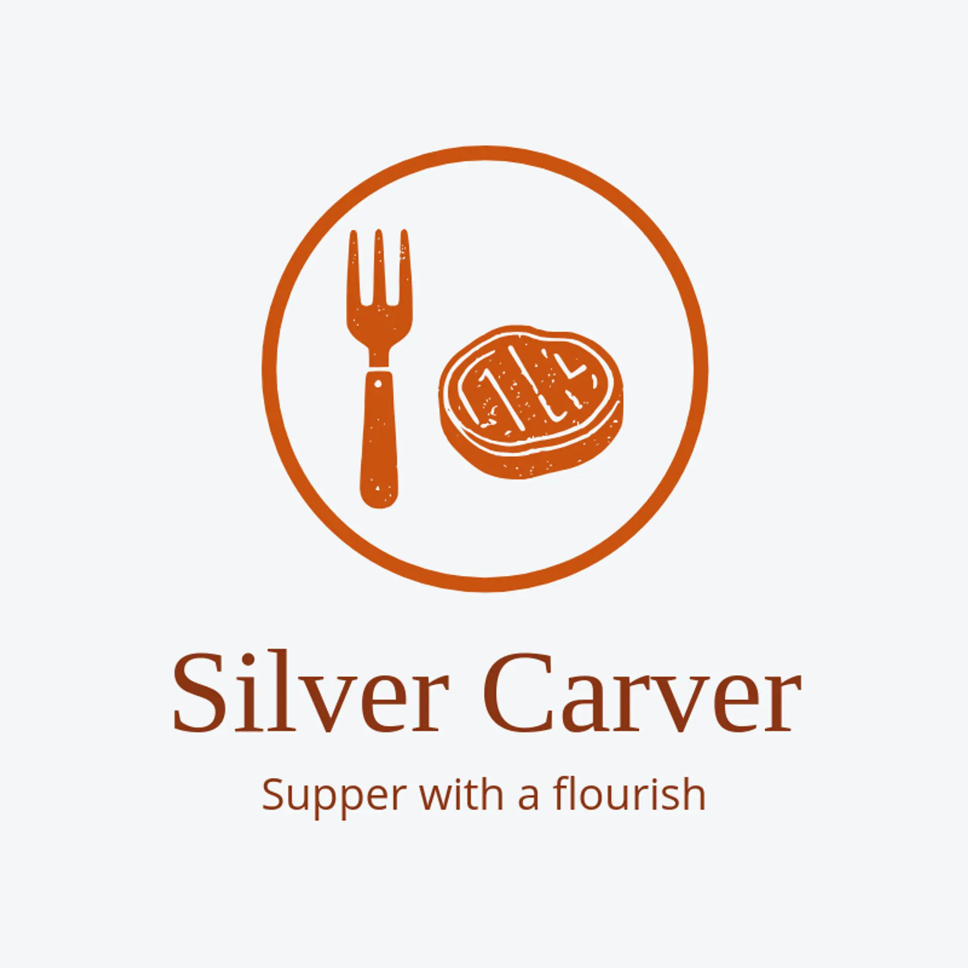 Silver Carver logo for steakhouse