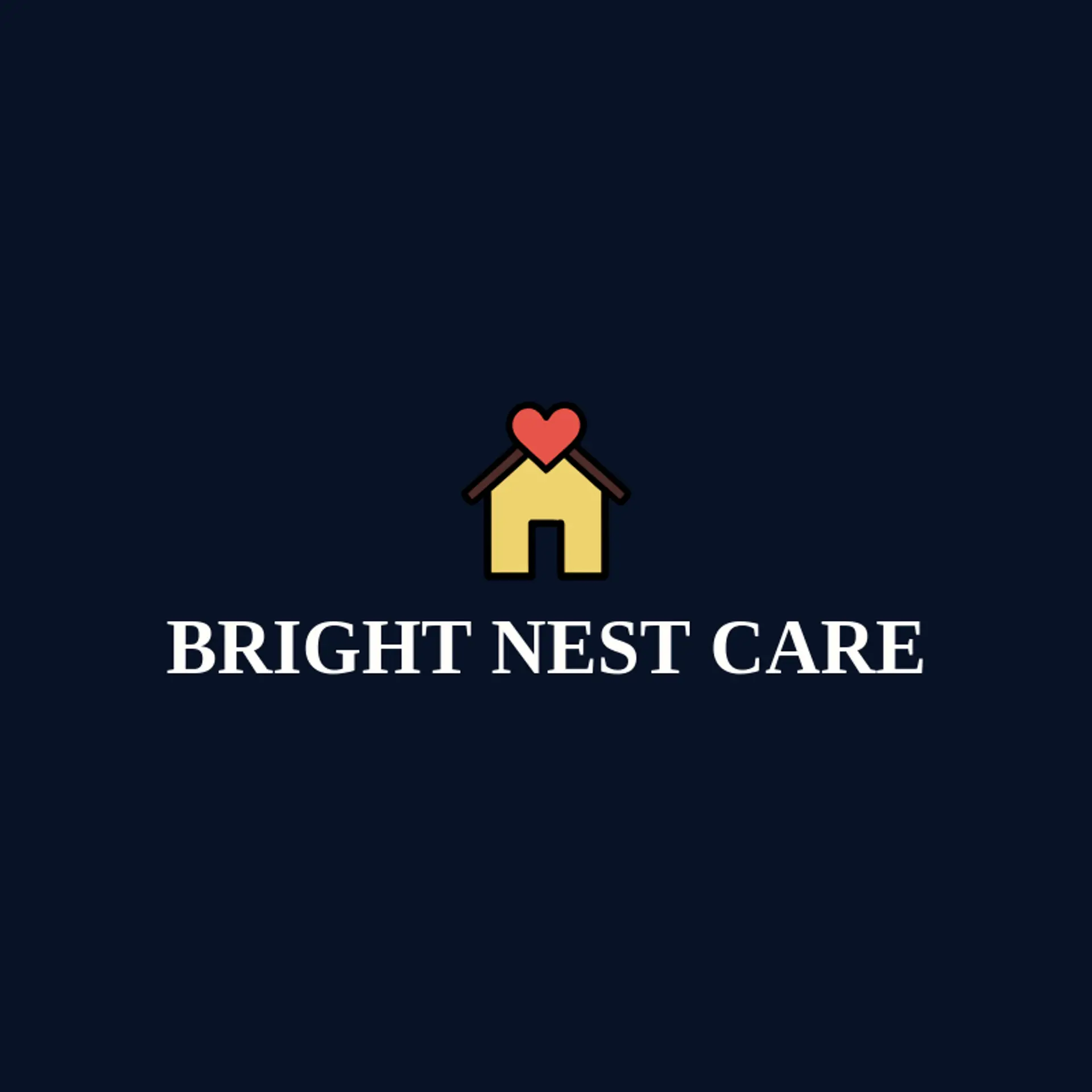 Bright Nest Care logo for home care