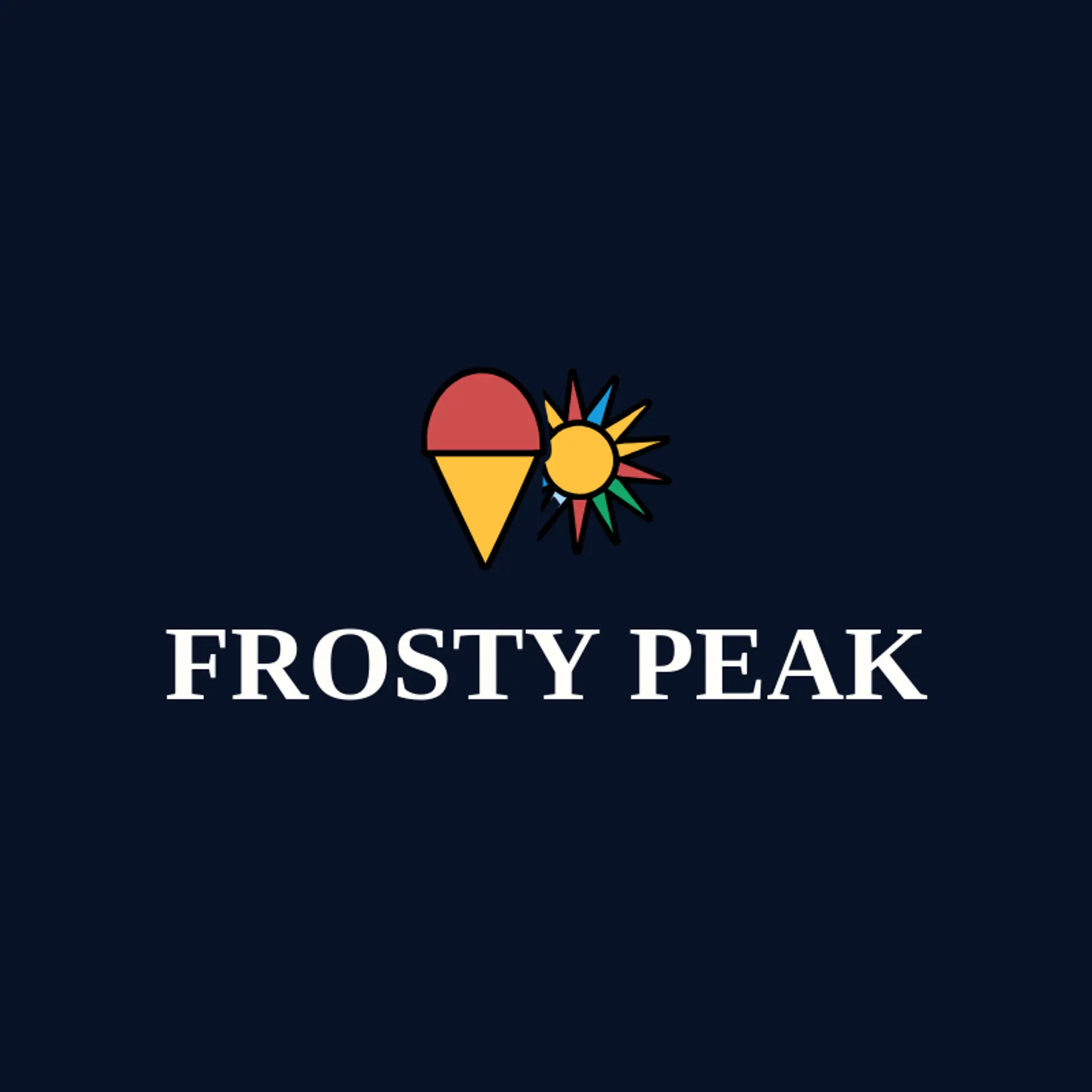 Frosty Peak logo for snow cone
