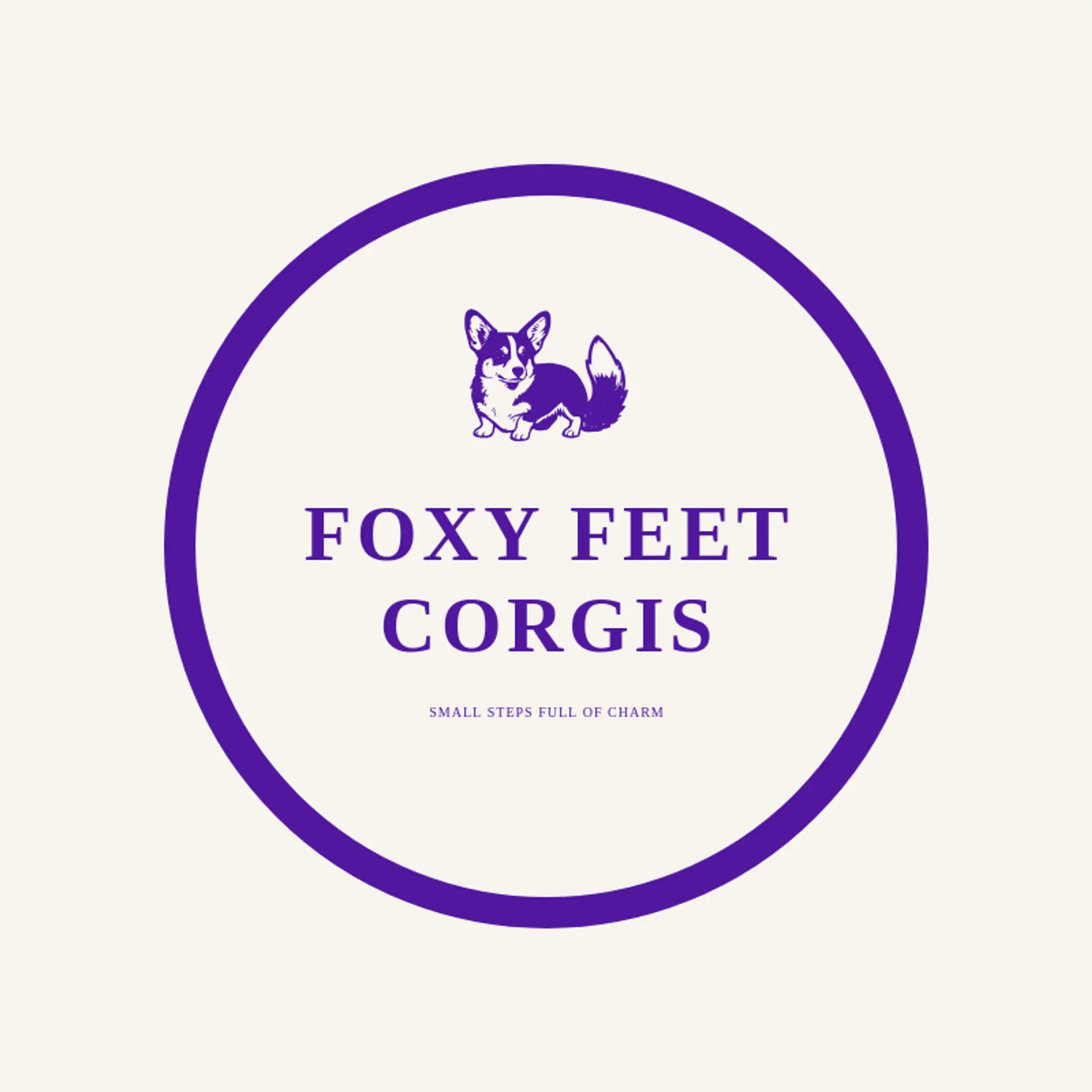 Foxy Feet Corgis logo for corgi