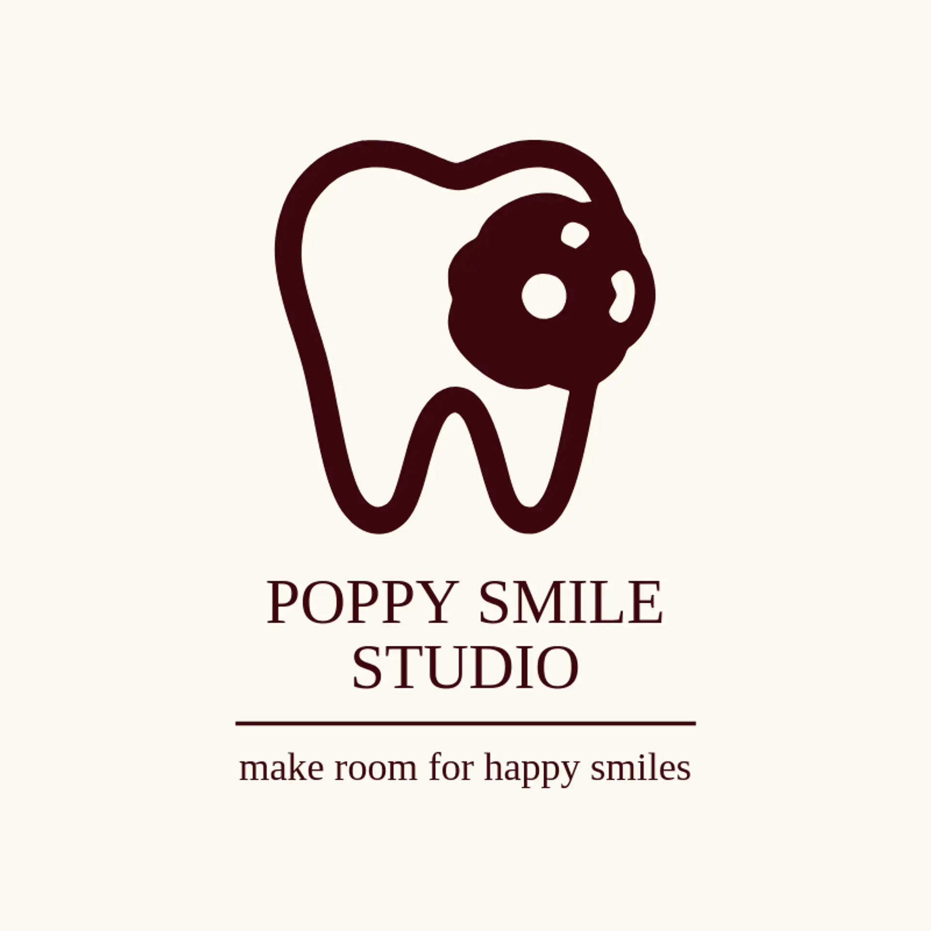 Poppy Smile Studio logo for dentistry