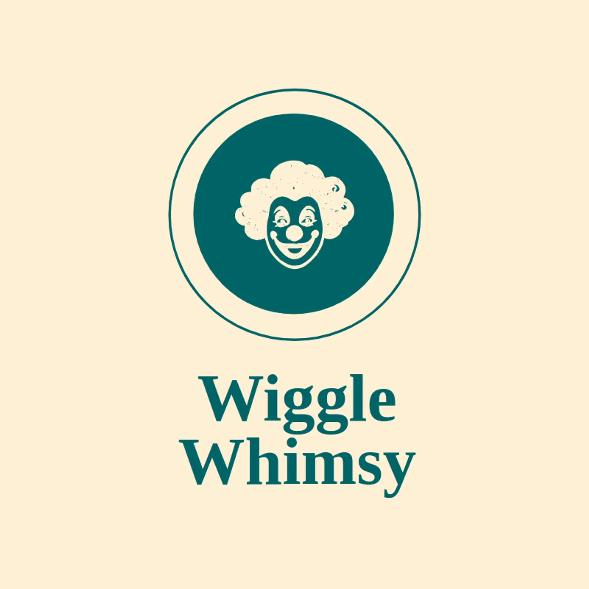 Wiggle Whimsy logo for clown