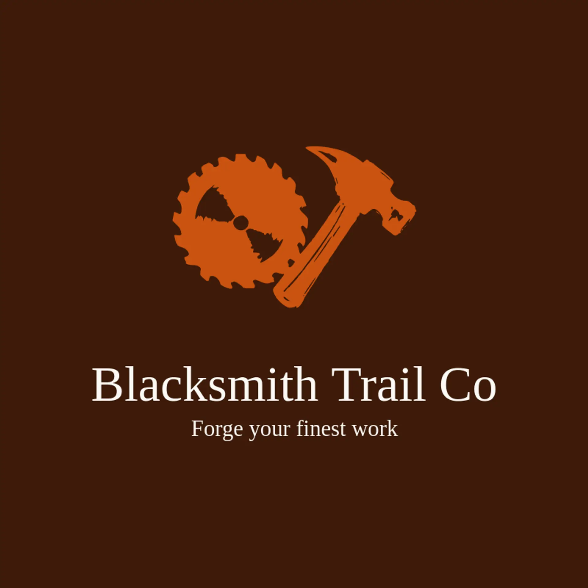 Blacksmith Trail Co logo for hammer