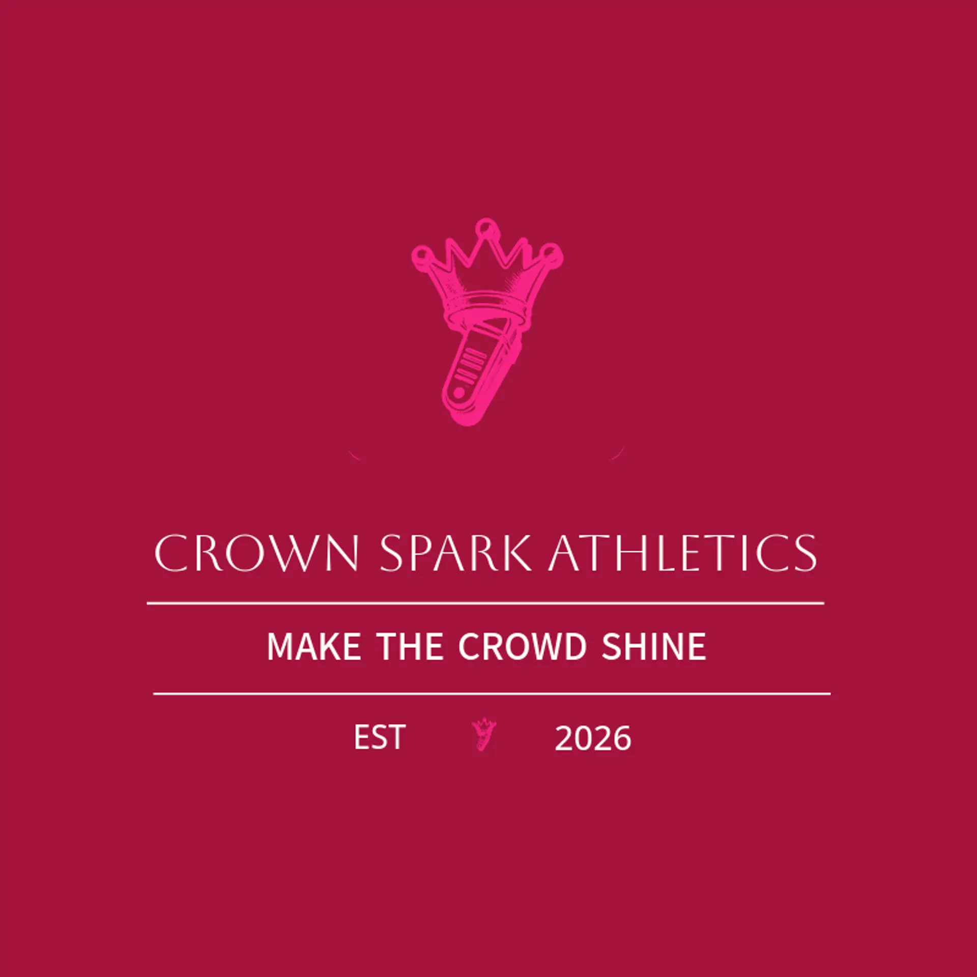 Crown Spark Athletics logo for cheerleading