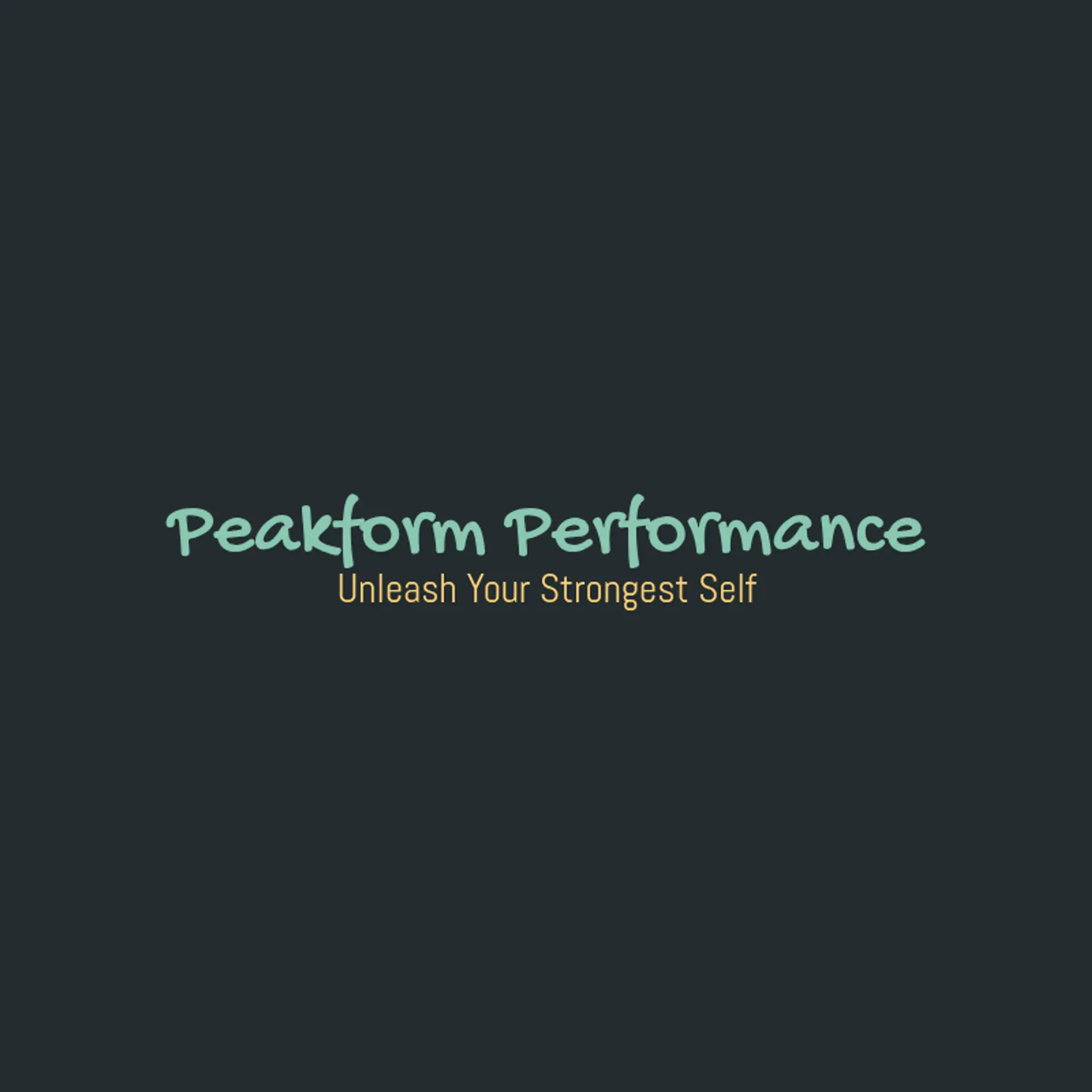 PeakForm Performance logo for personal training fitness