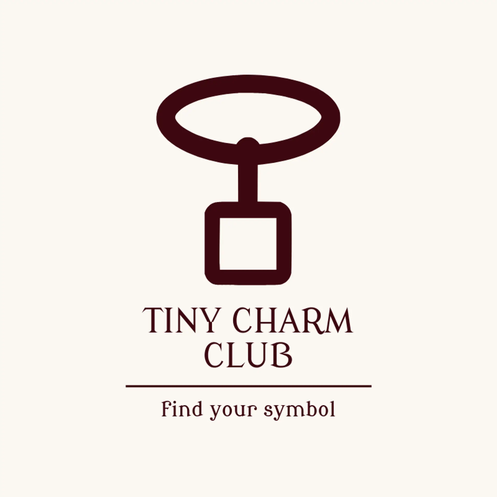 Tiny Charm Club logo for bracelet
