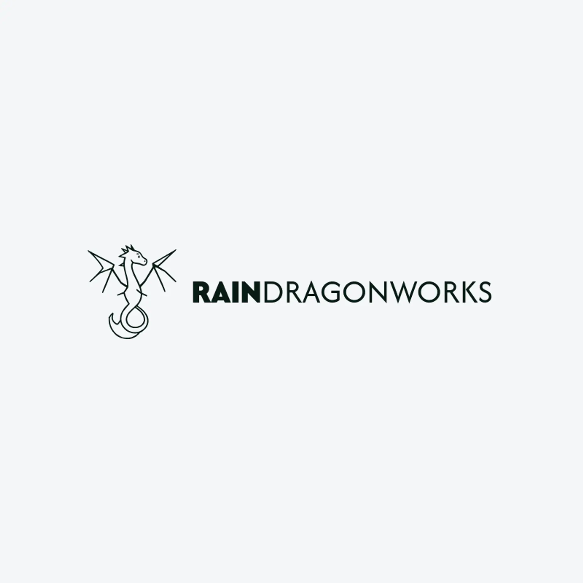 Rain Dragon Works logo for anime character