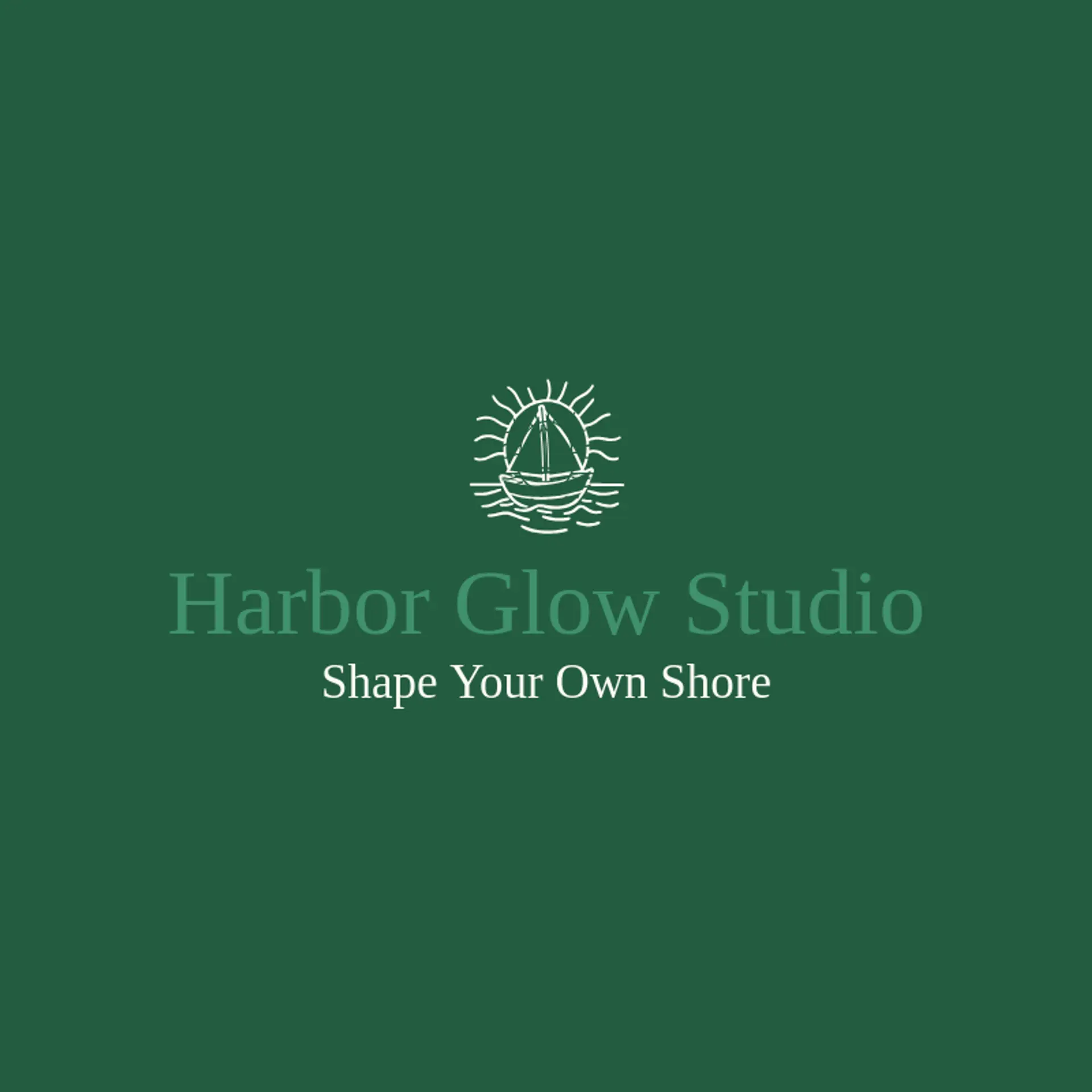 Harbor Glow Studio logo for sunset