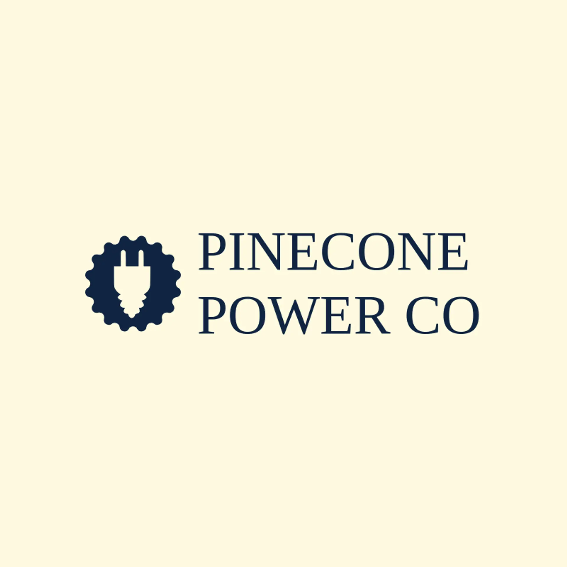 Pinecone Power Co logo for plug