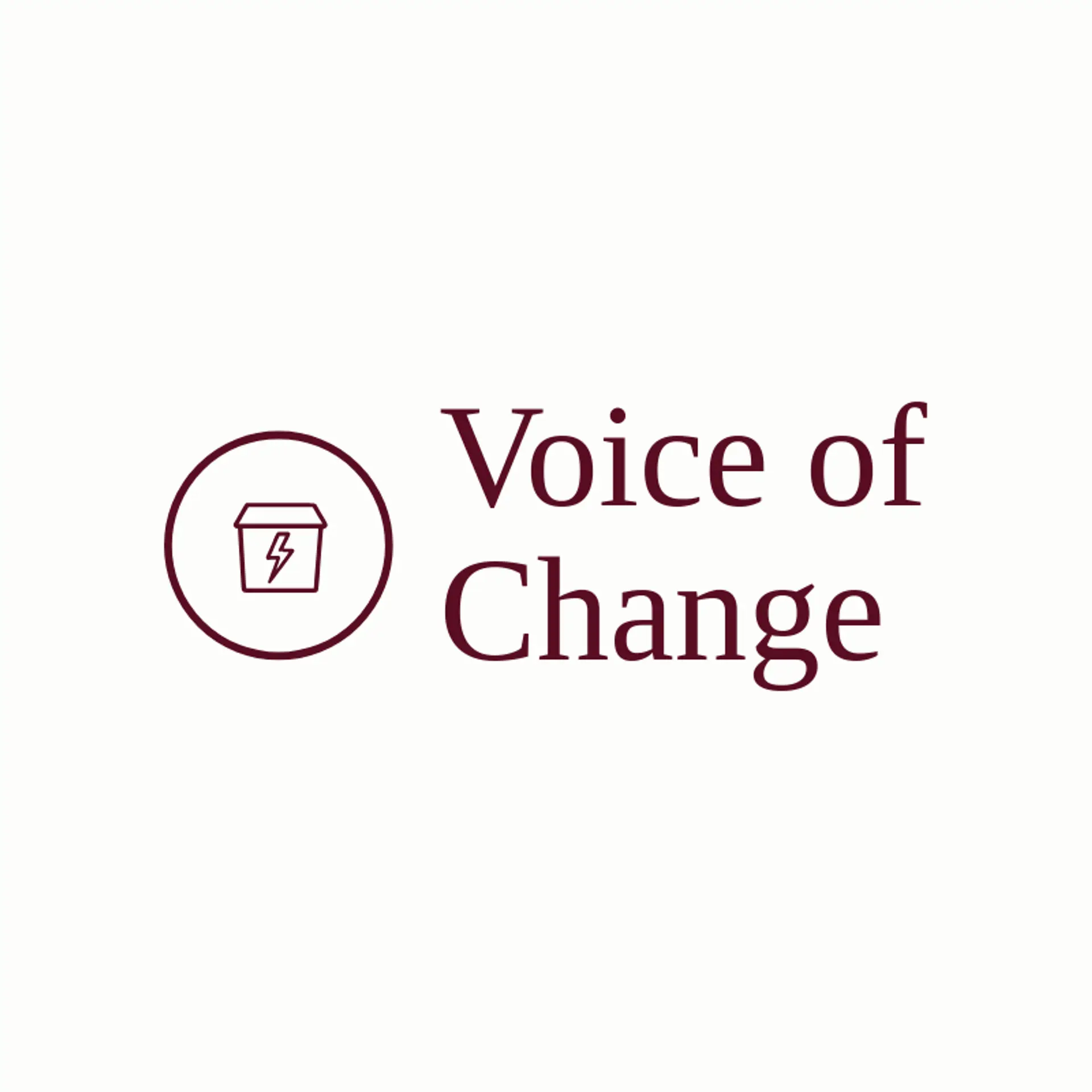 Voice of Change logo for democracy