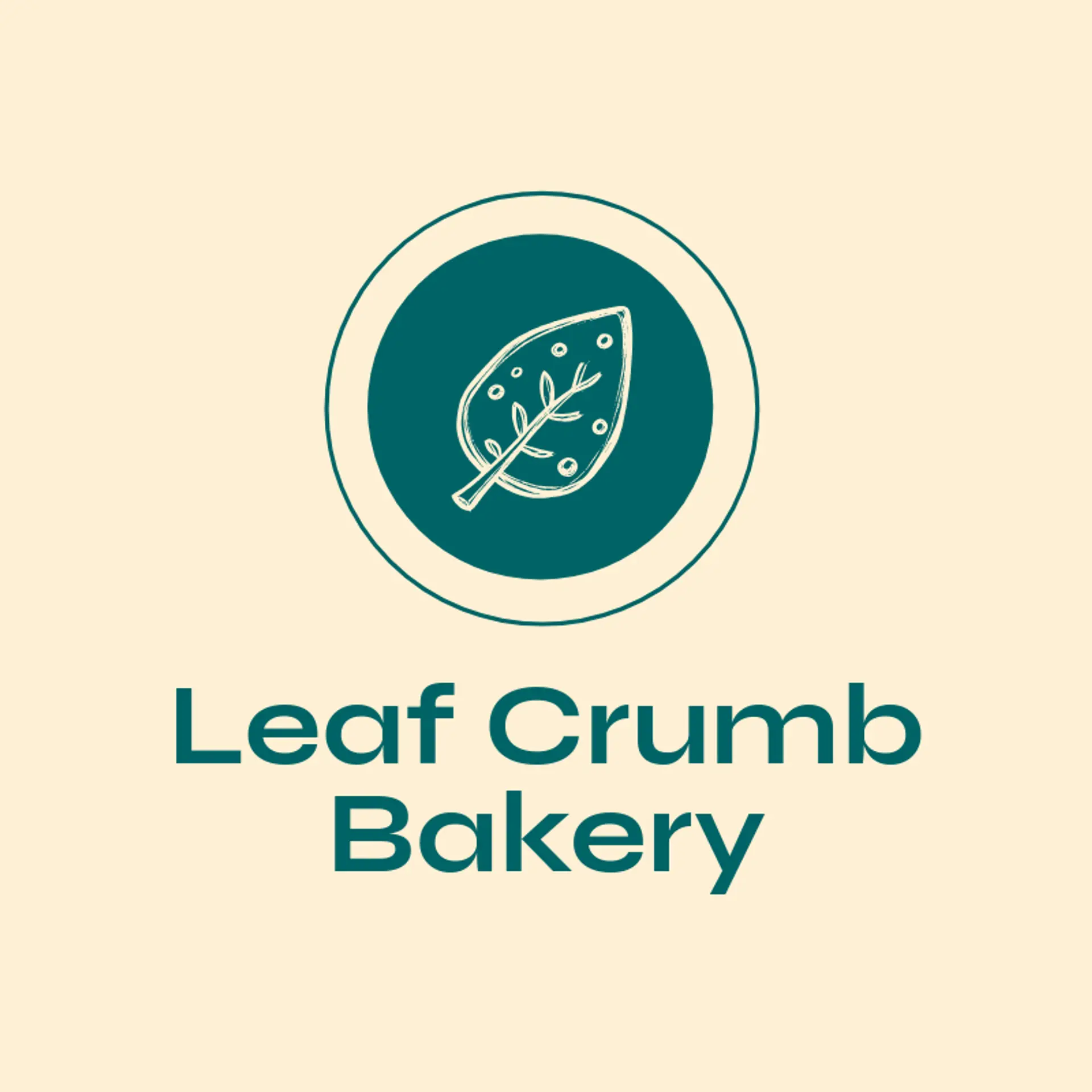 Leaf Crumb Bakery logo for cookie