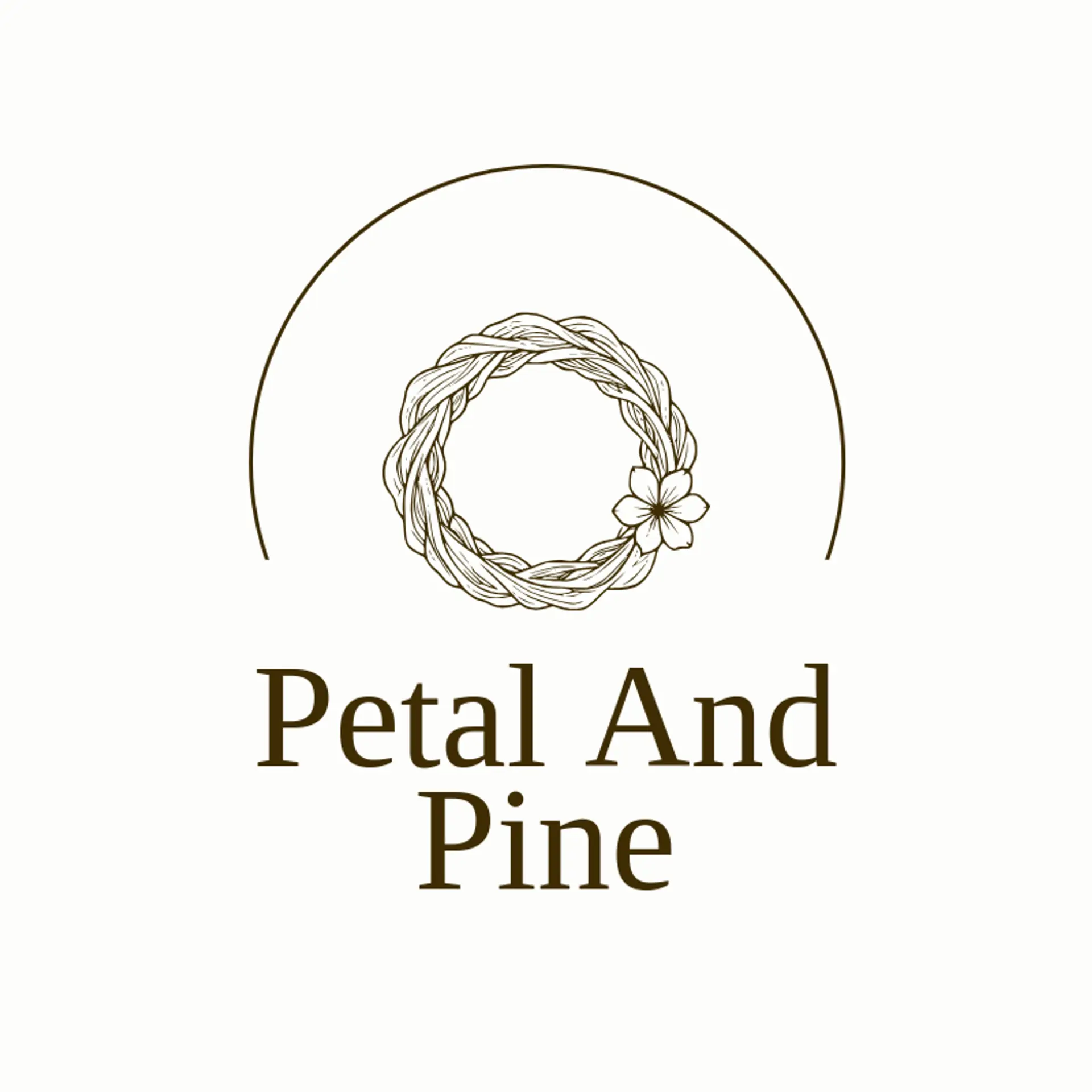 Petal and Pine logo for wreath