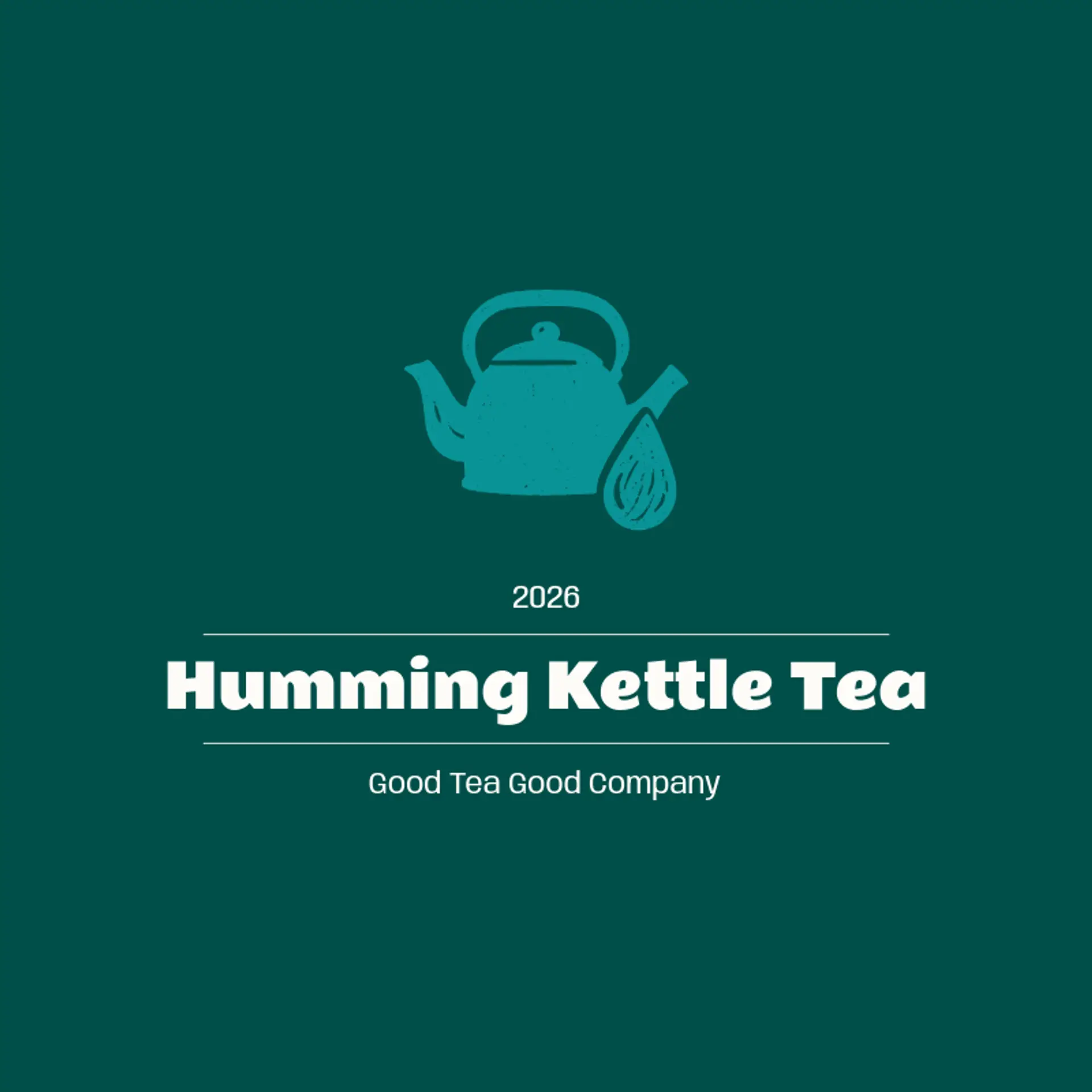 Humming Kettle Tea logo for tea shop
