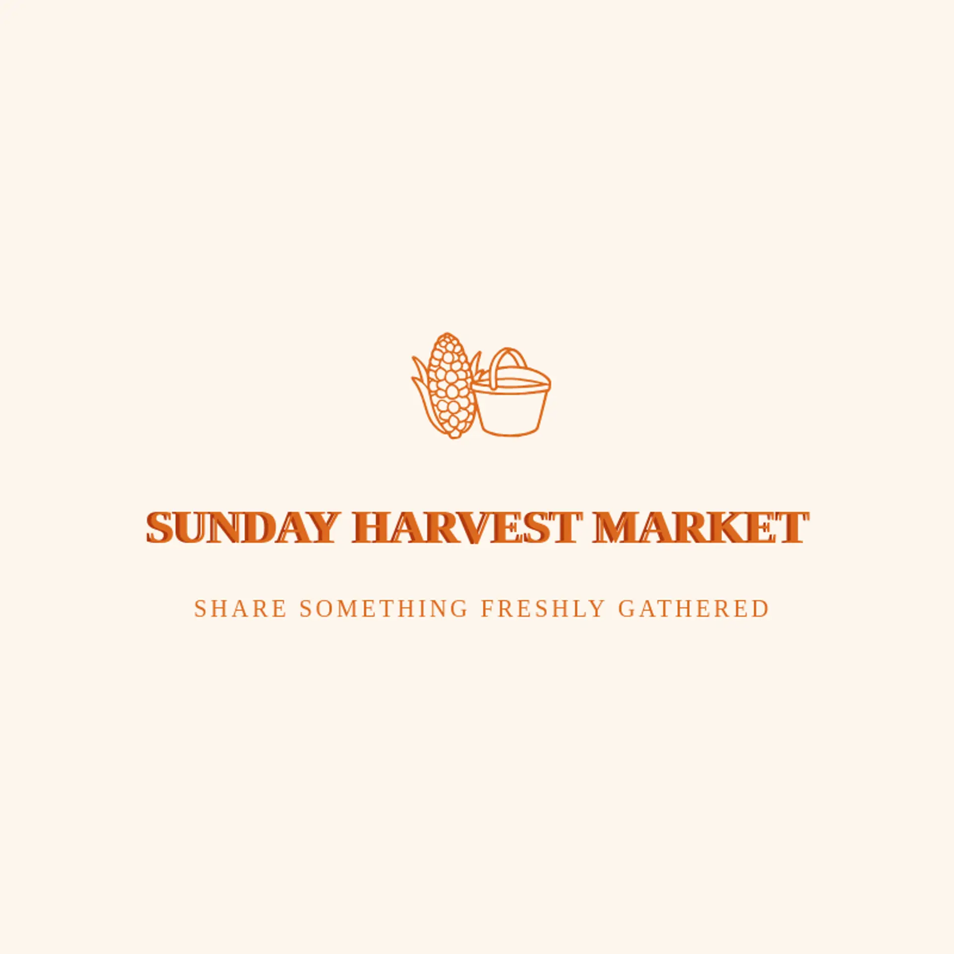 Sunday Harvest Market logo for corn