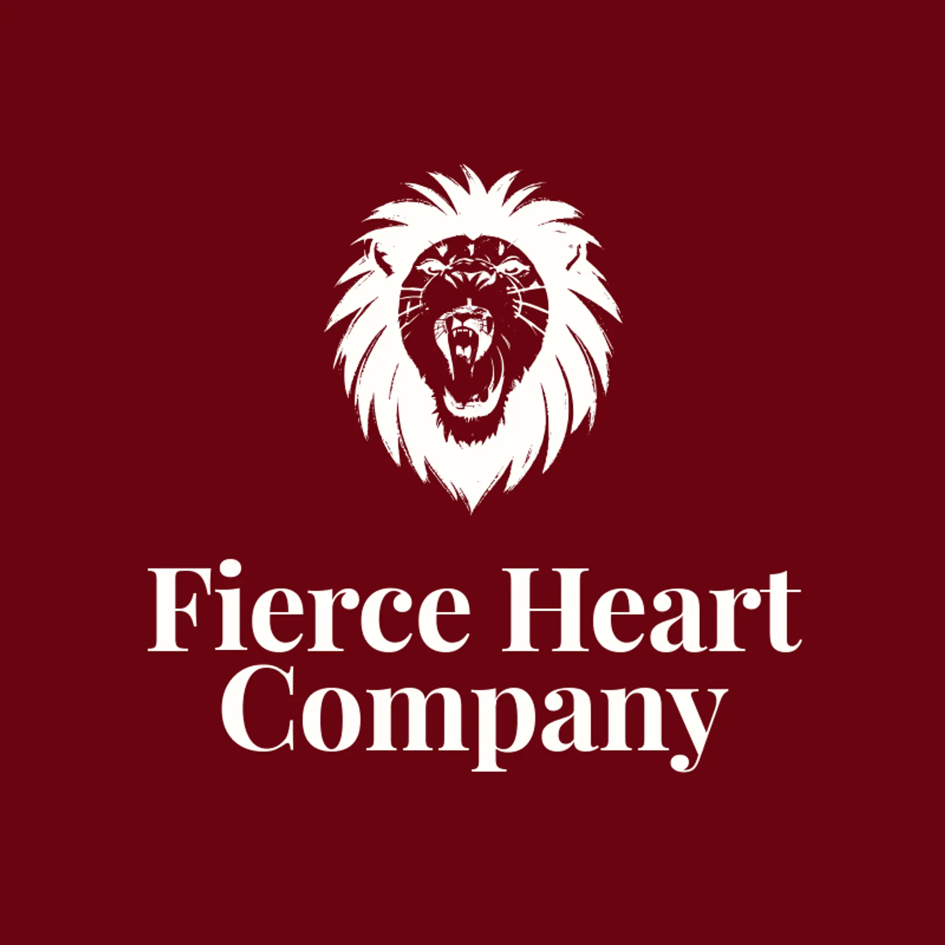 Fierce Heart Company logo for lion