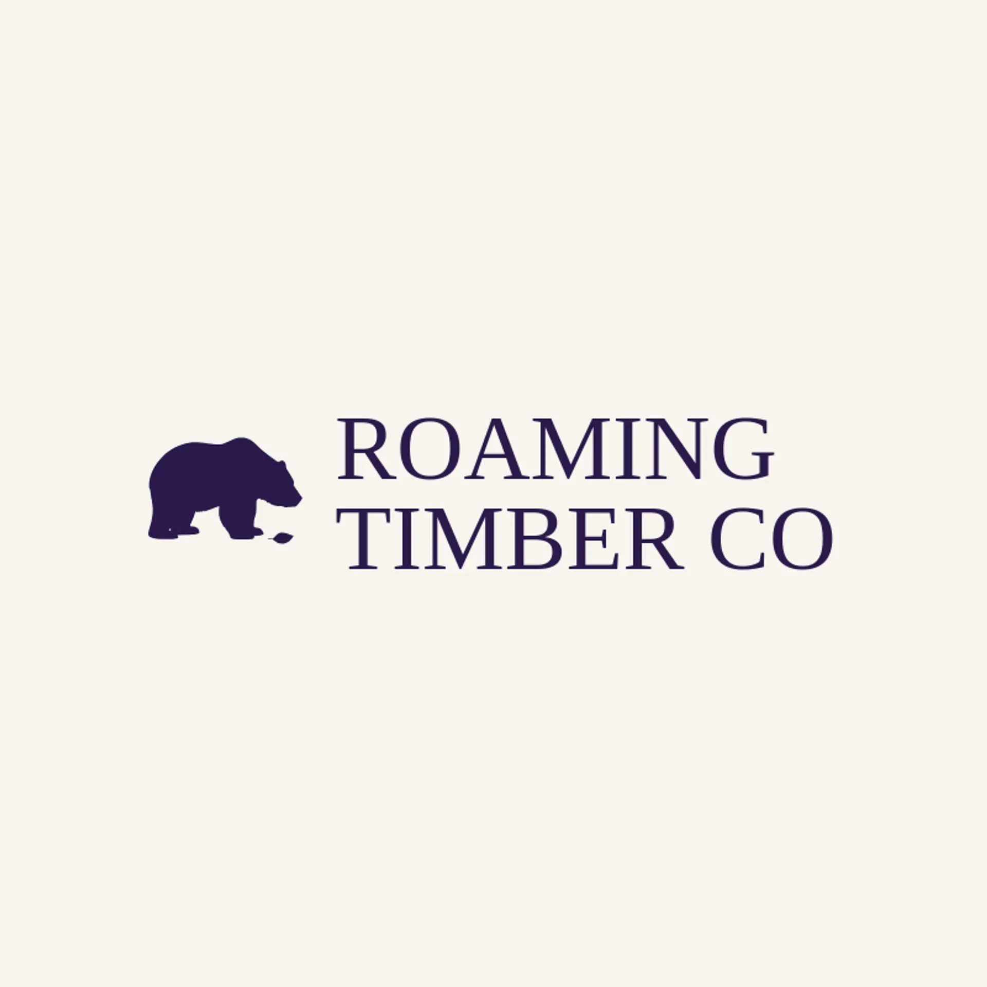 Roaming Timber Co logo for grizzly bear