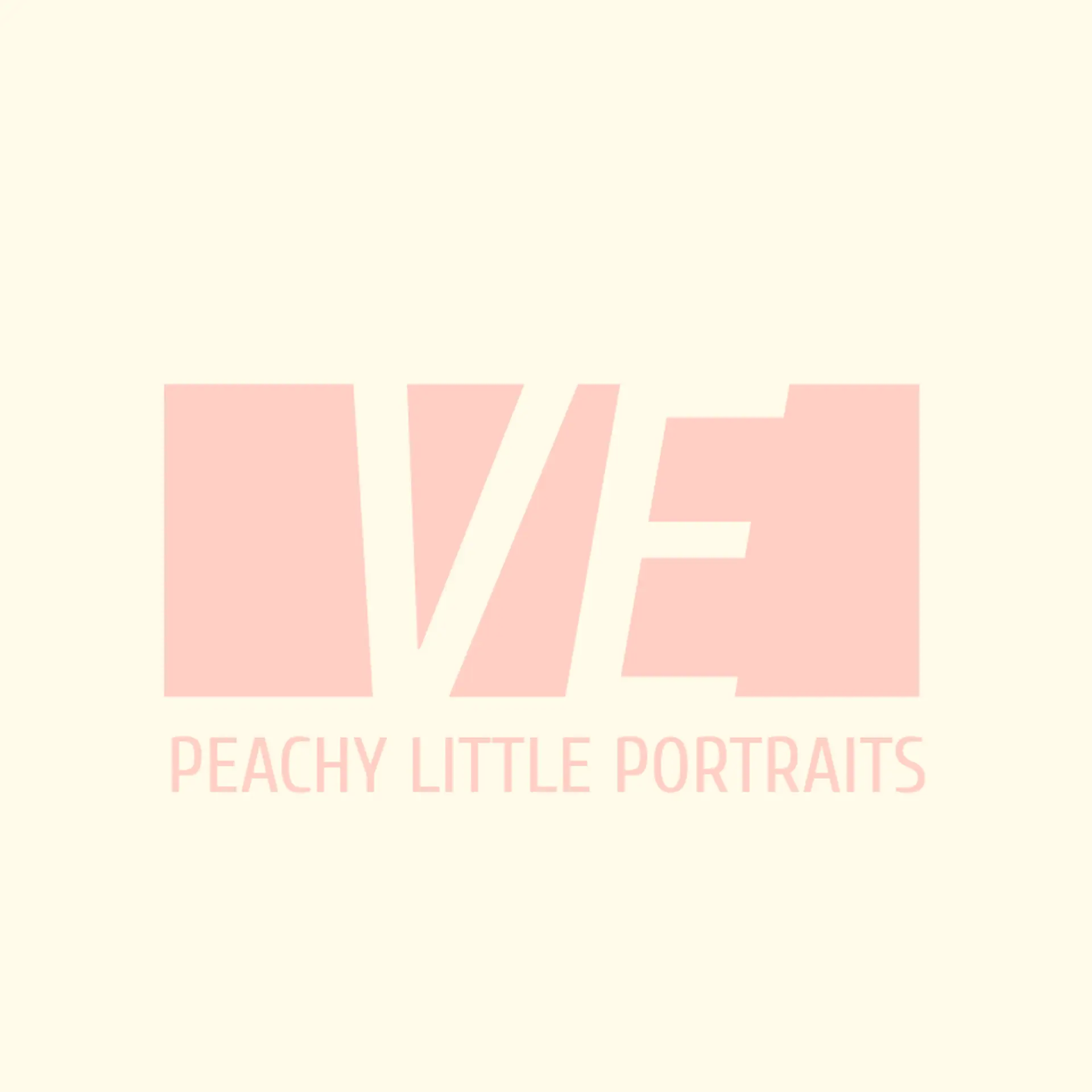 Peachy Little Portraits logo for newborn photography