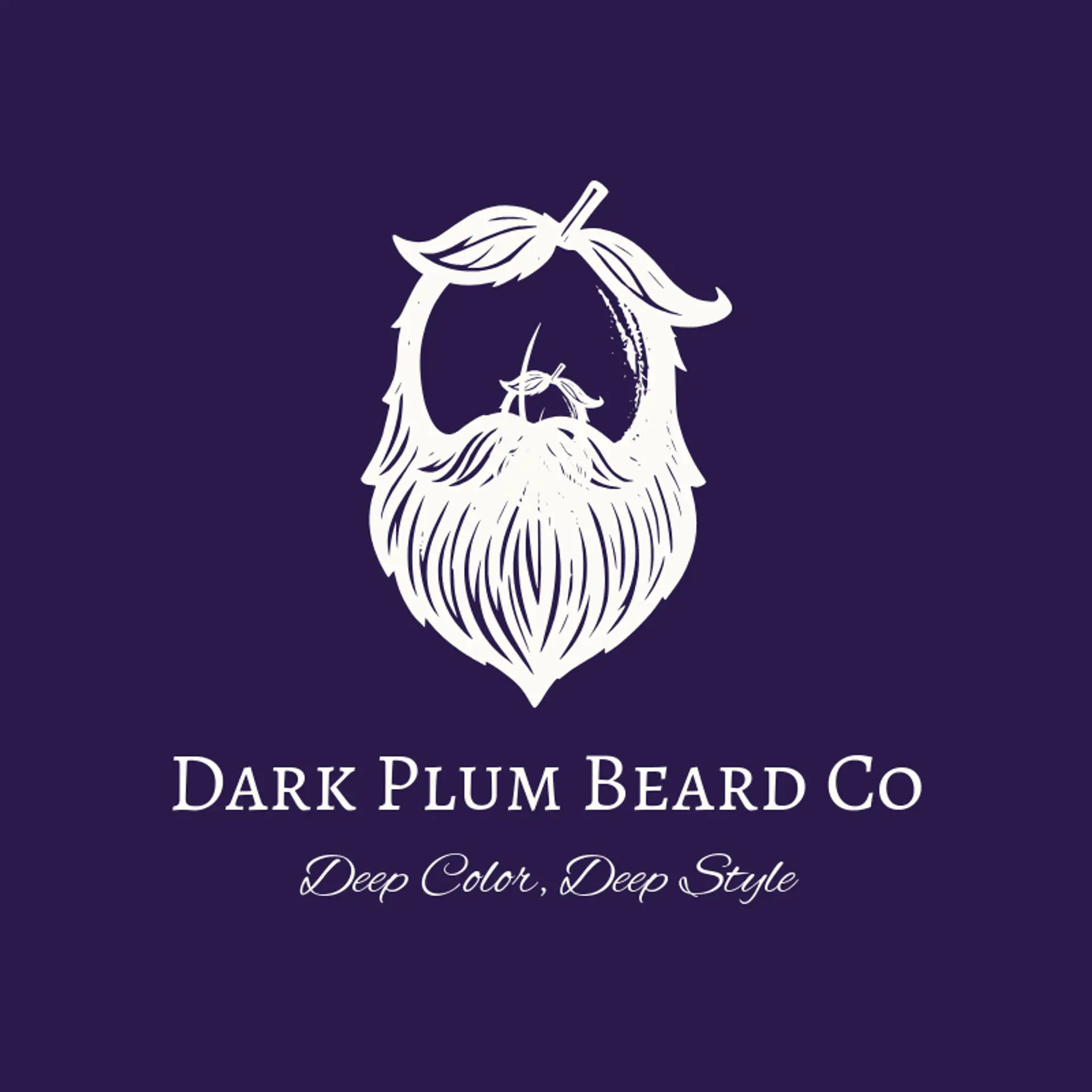 Dark Plum Beard Co logo for men salon
