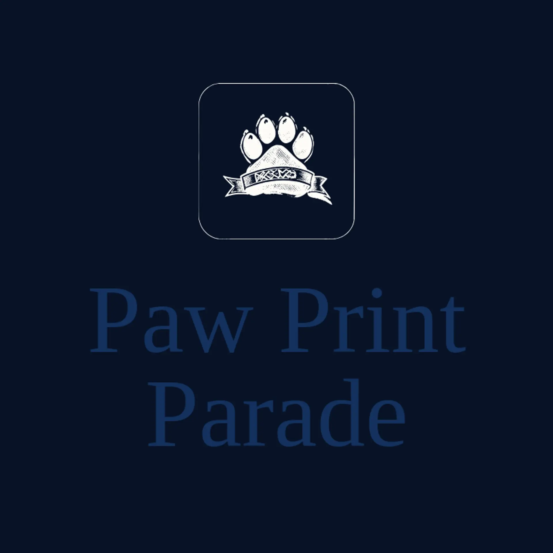 Paw Print Parade logo for paw print