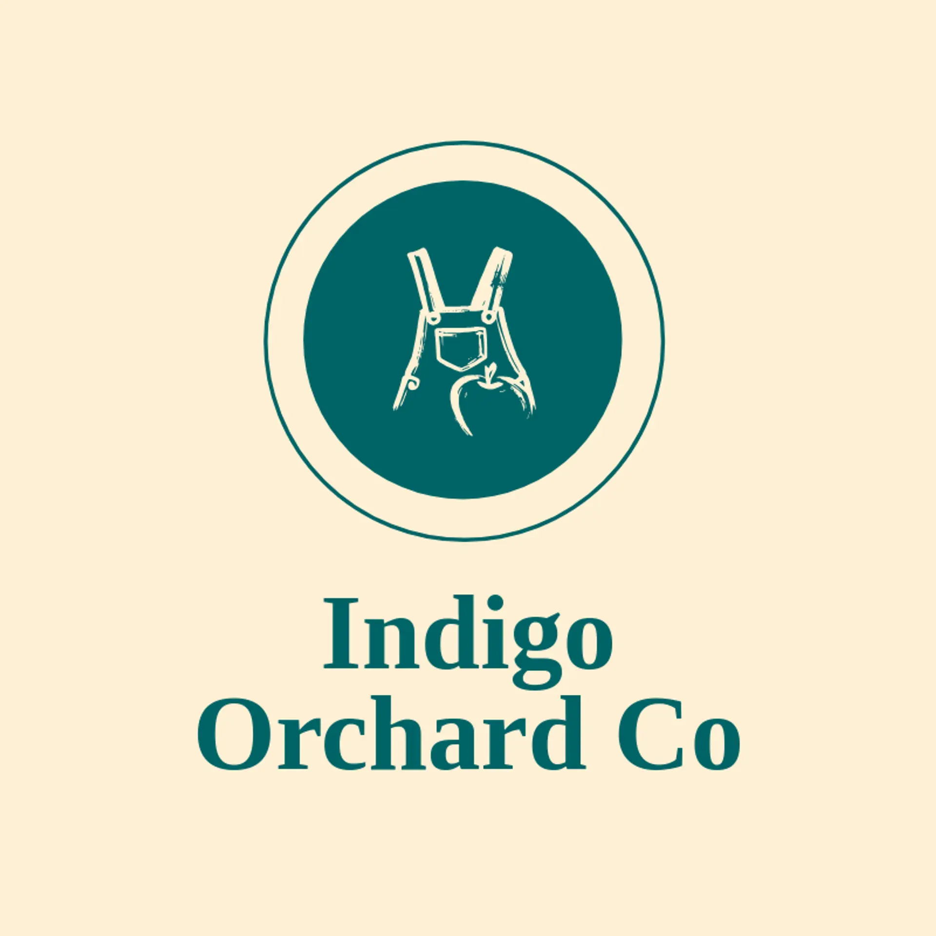 Indigo Orchard Co logo for denim