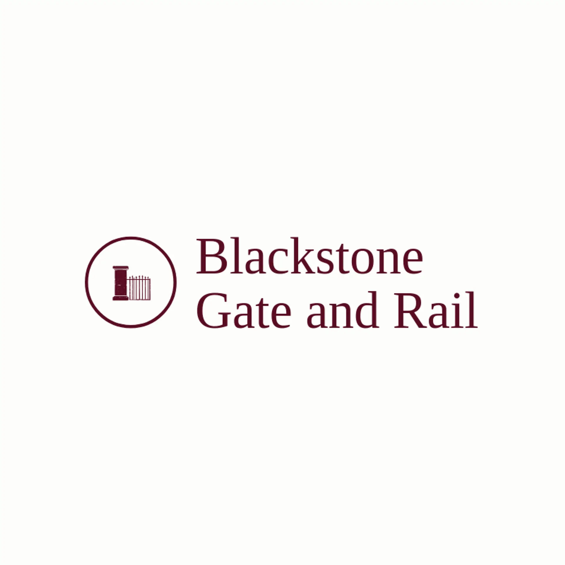 Blackstone Gate and Rail logo for gate