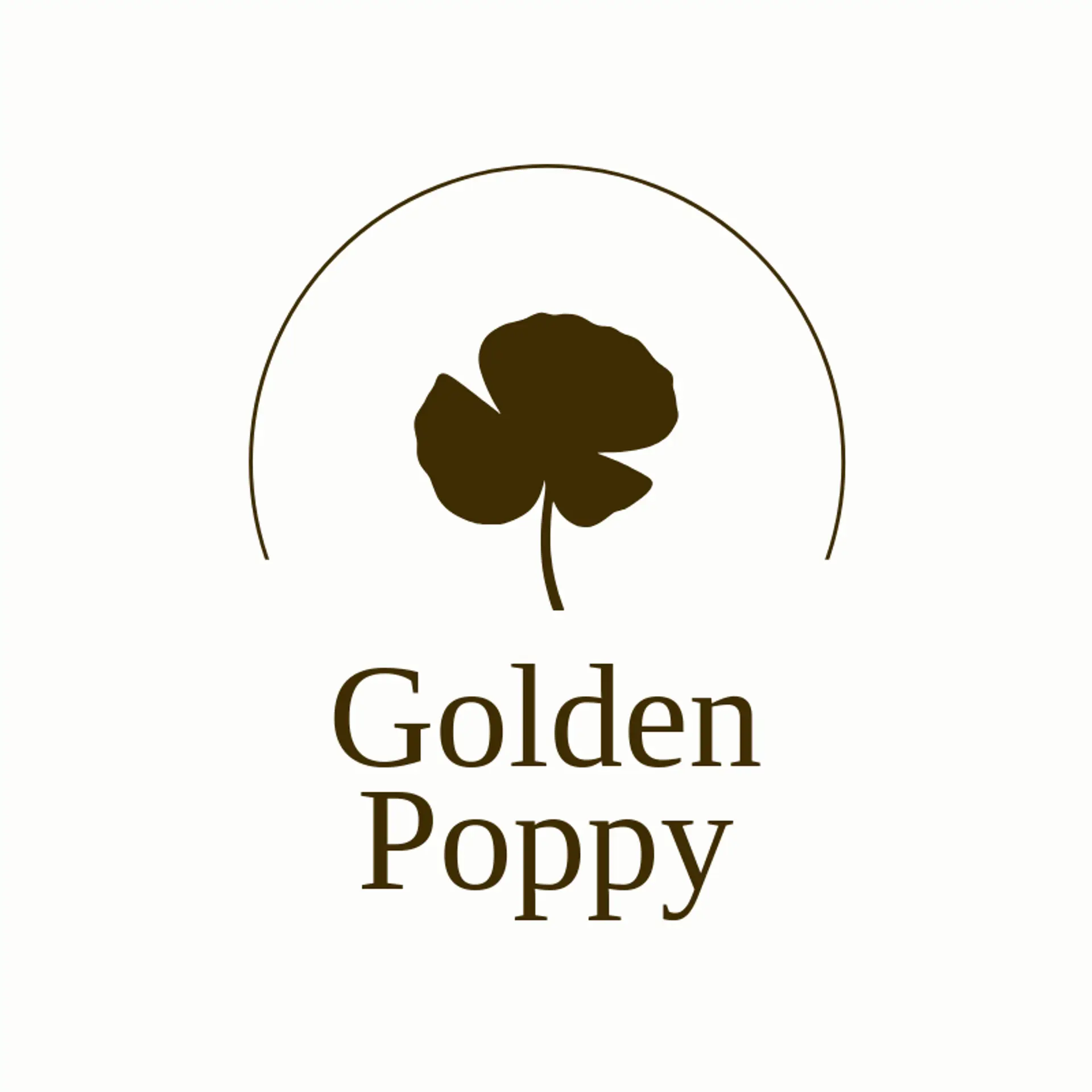Golden Poppy logo for hippie
