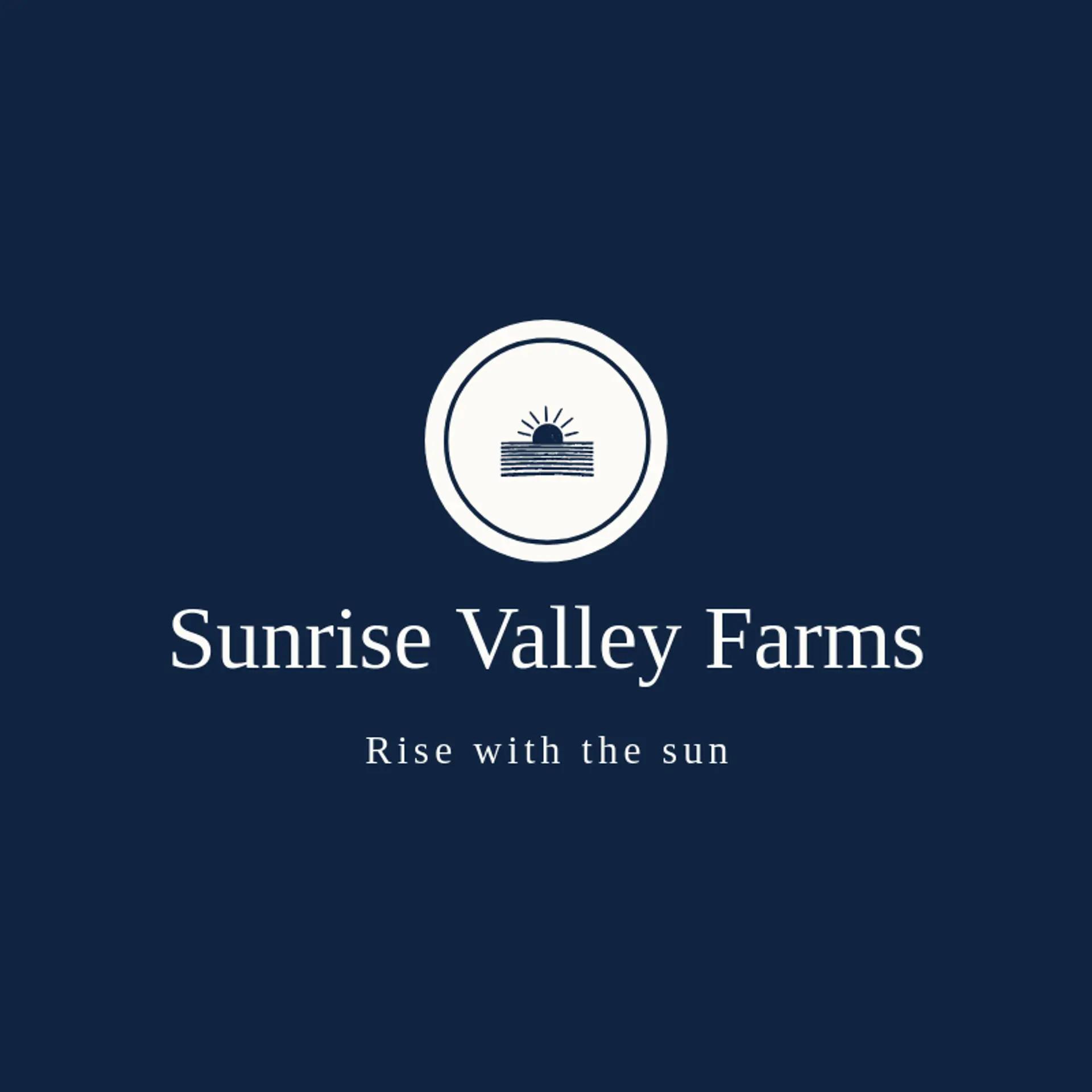 Sunrise Valley Farms logo for farming