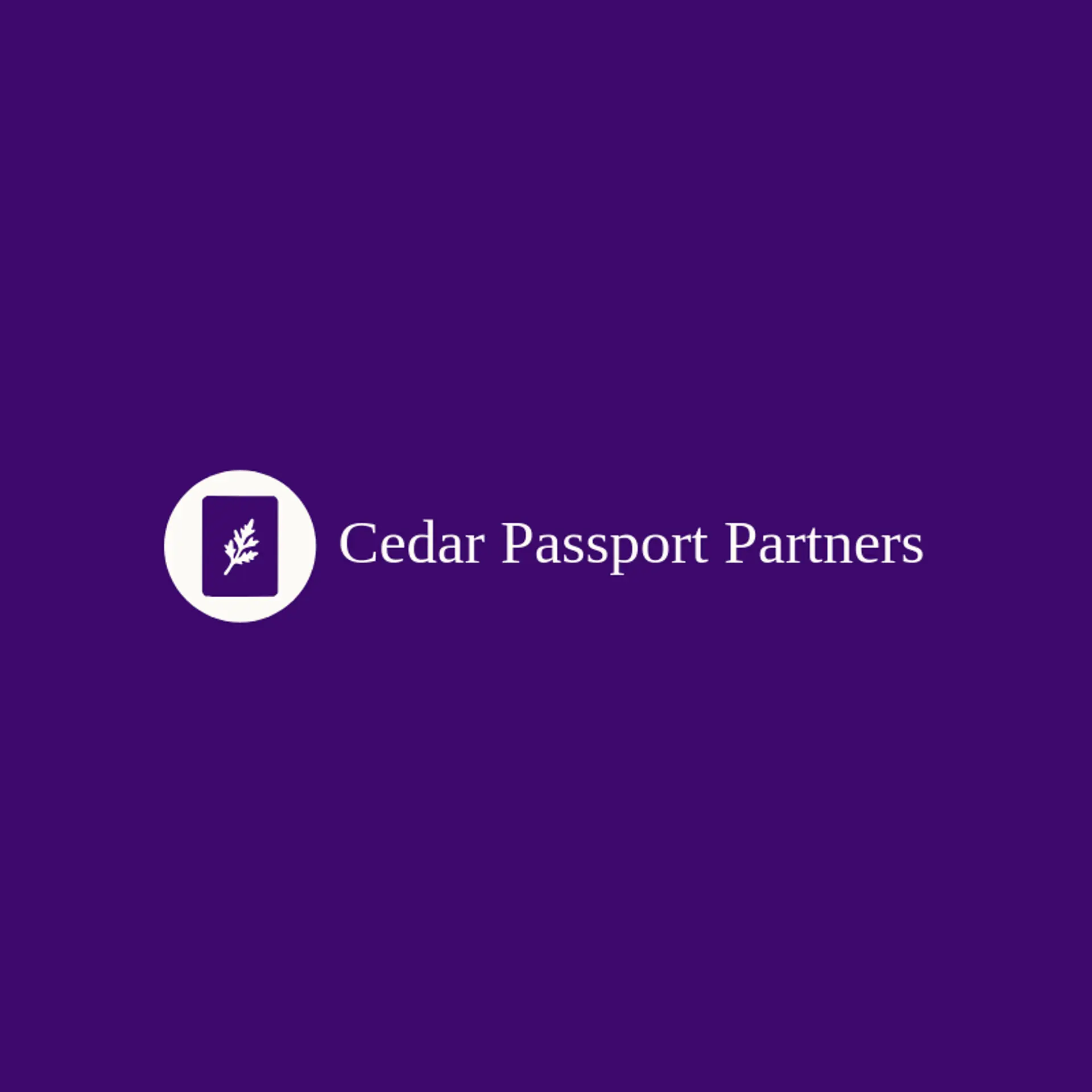 Cedar Passport Partners logo for visa