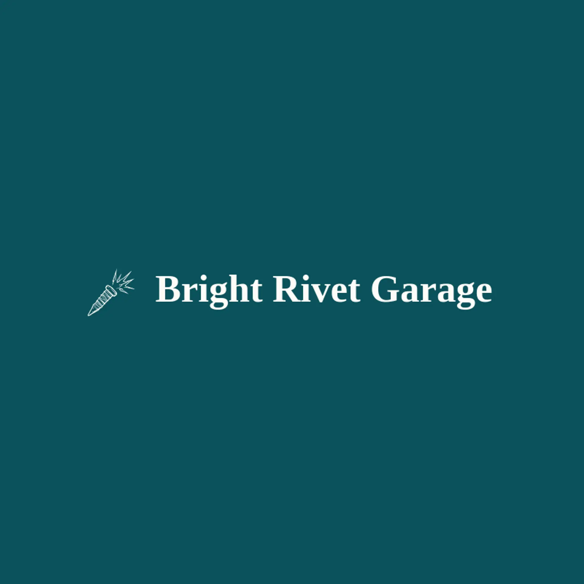 Bright Rivet Garage logo for metal