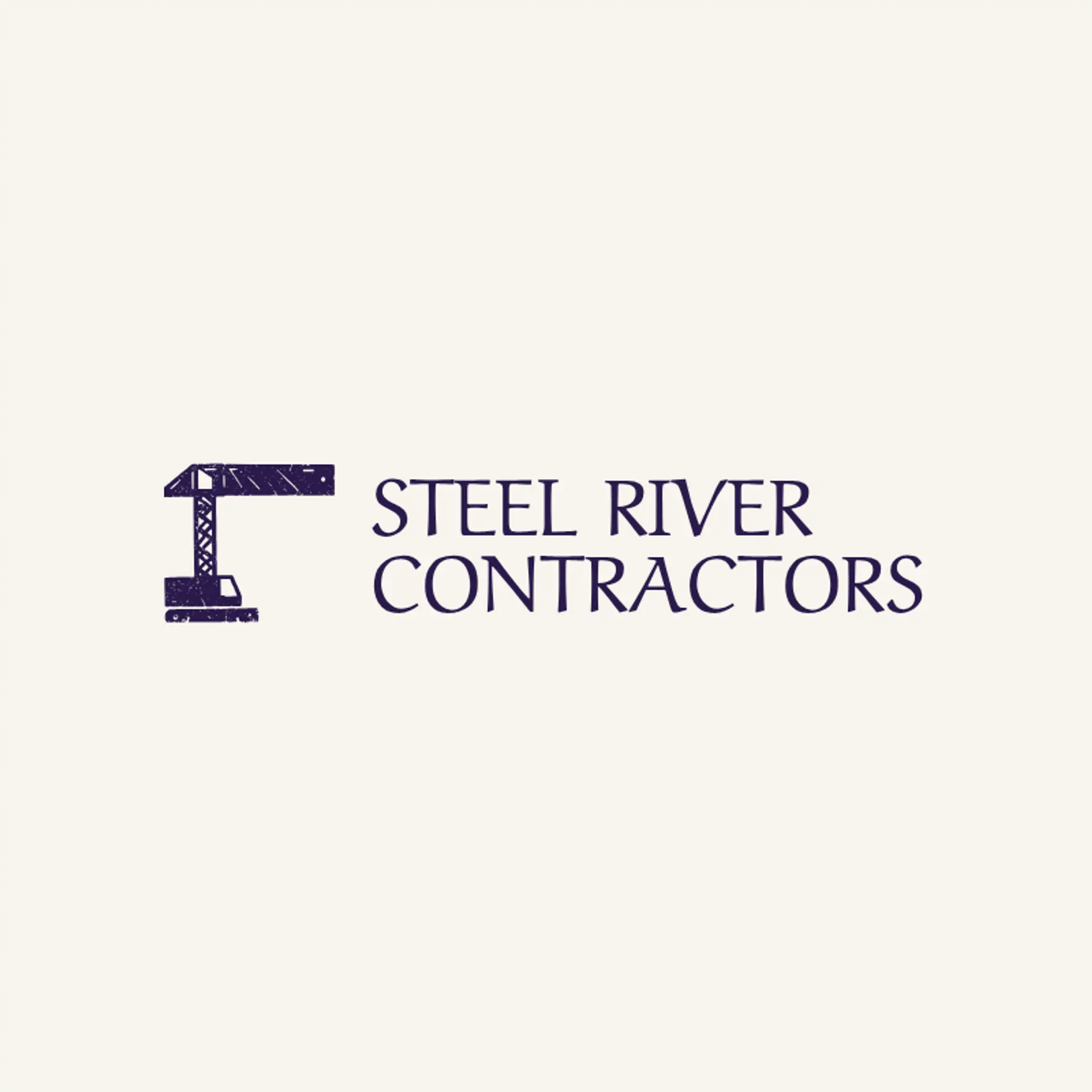 Steel River Contractors logo for construction company
