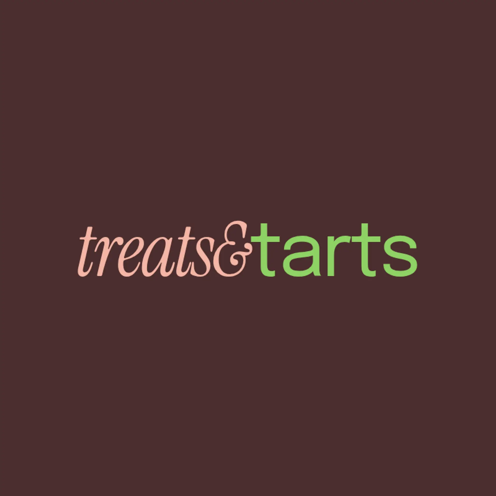 Treats & Tarts logo for cake