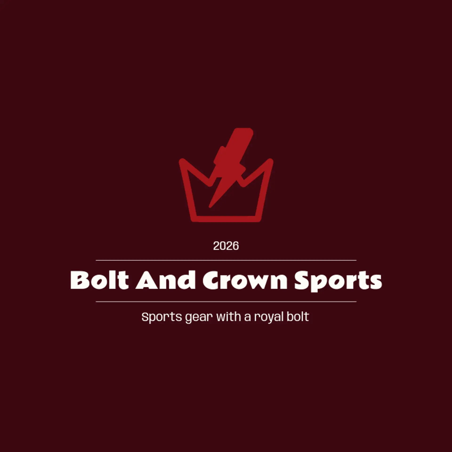 Bolt and Crown Sports logo for queen