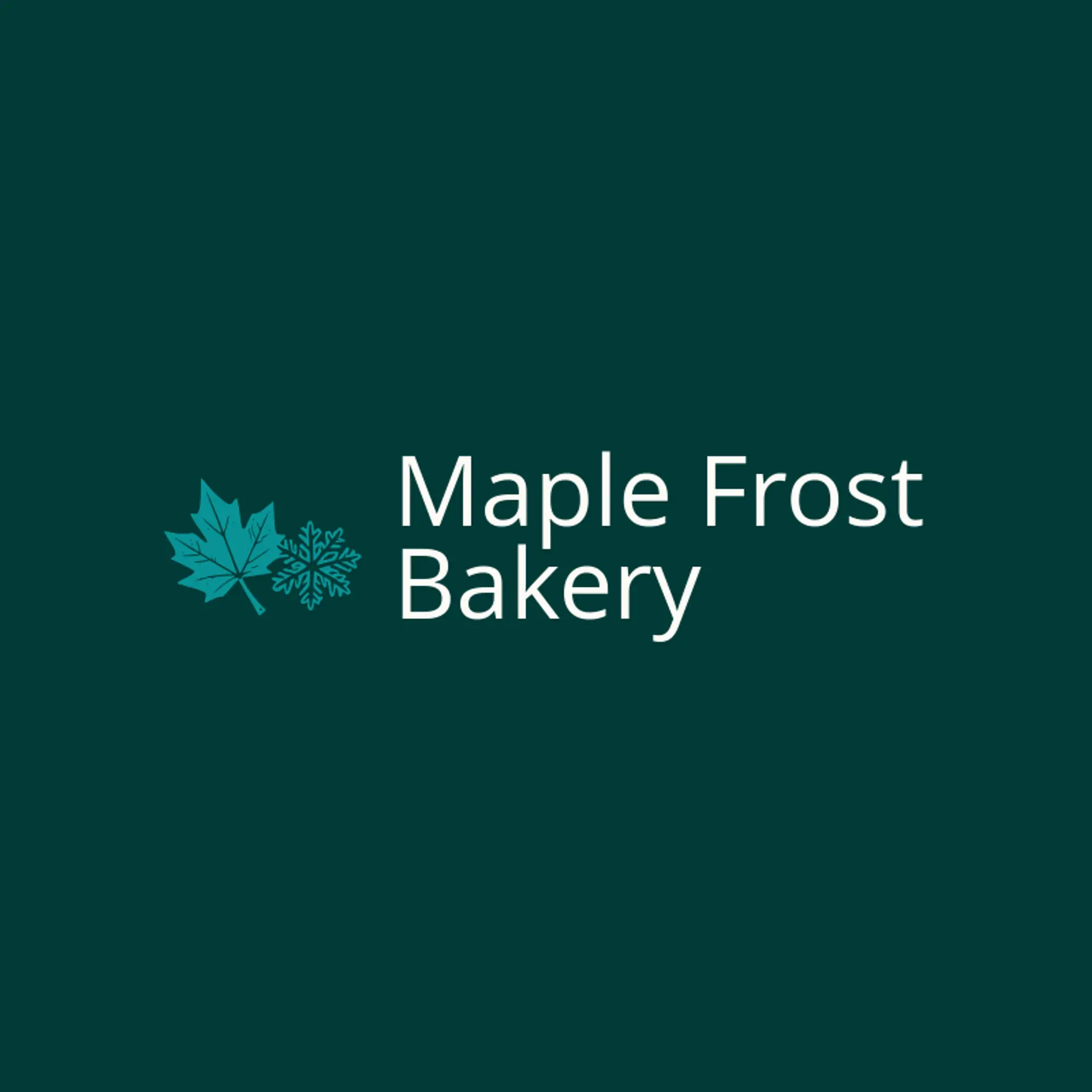 Maple Frost Bakery logo for winter