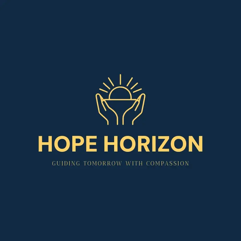 The charity name Hope Horizon as a branded logo with a single color icon