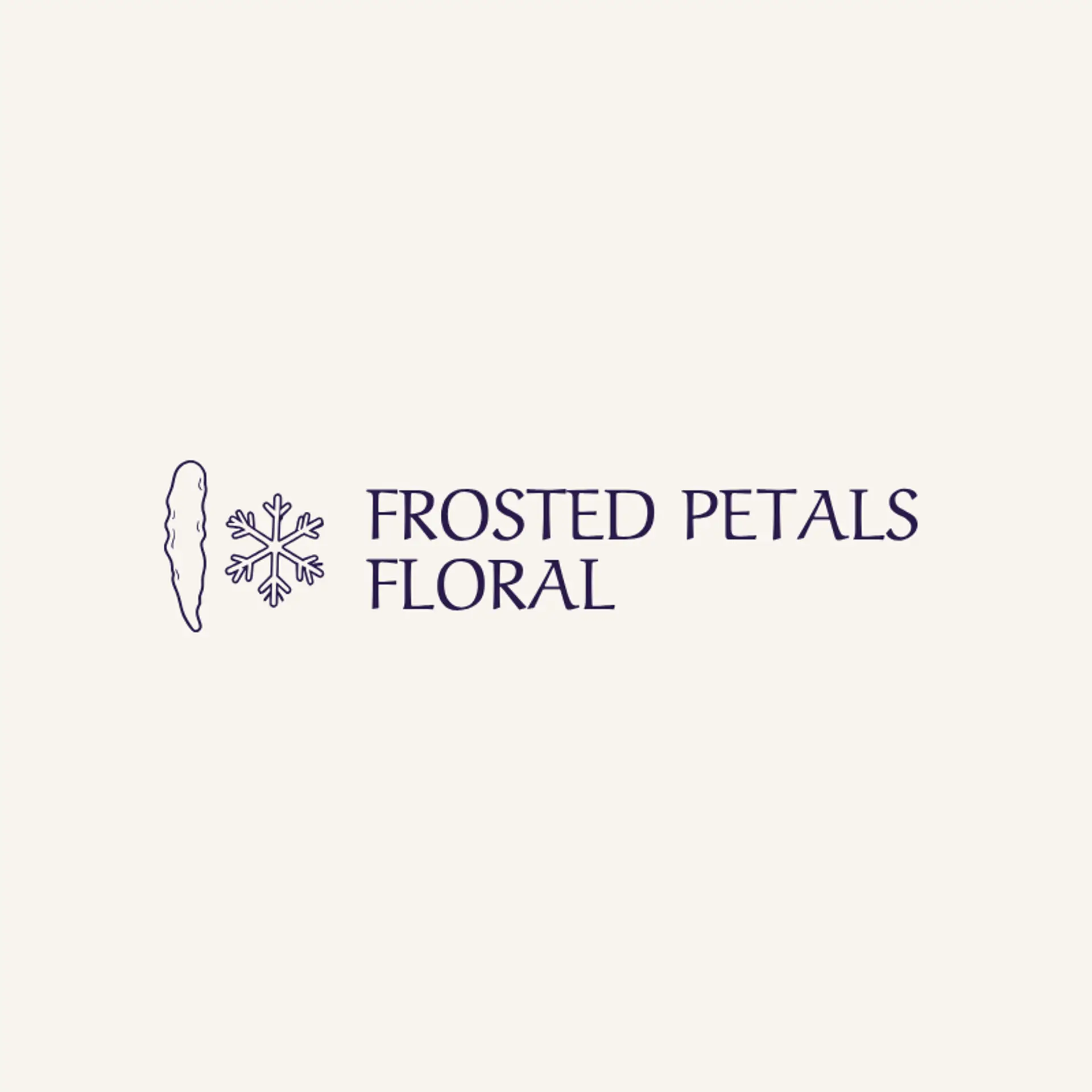 Frosted Petals Floral logo for frost