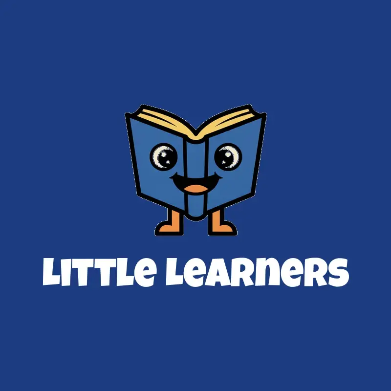 The school name Little Learners as a branded logo in a cartoon style