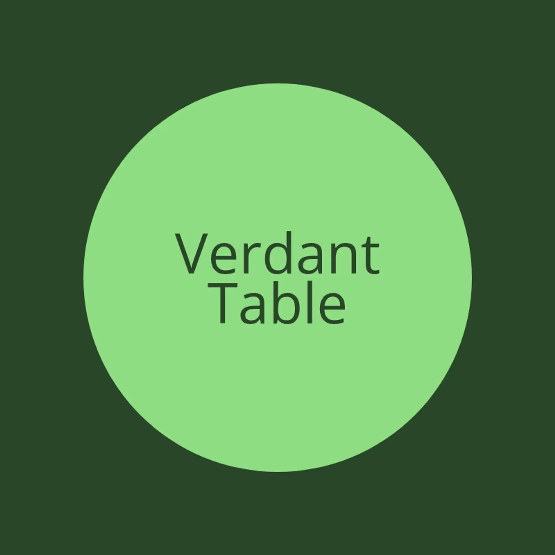 Verdant Table logo for vegan restaurant
