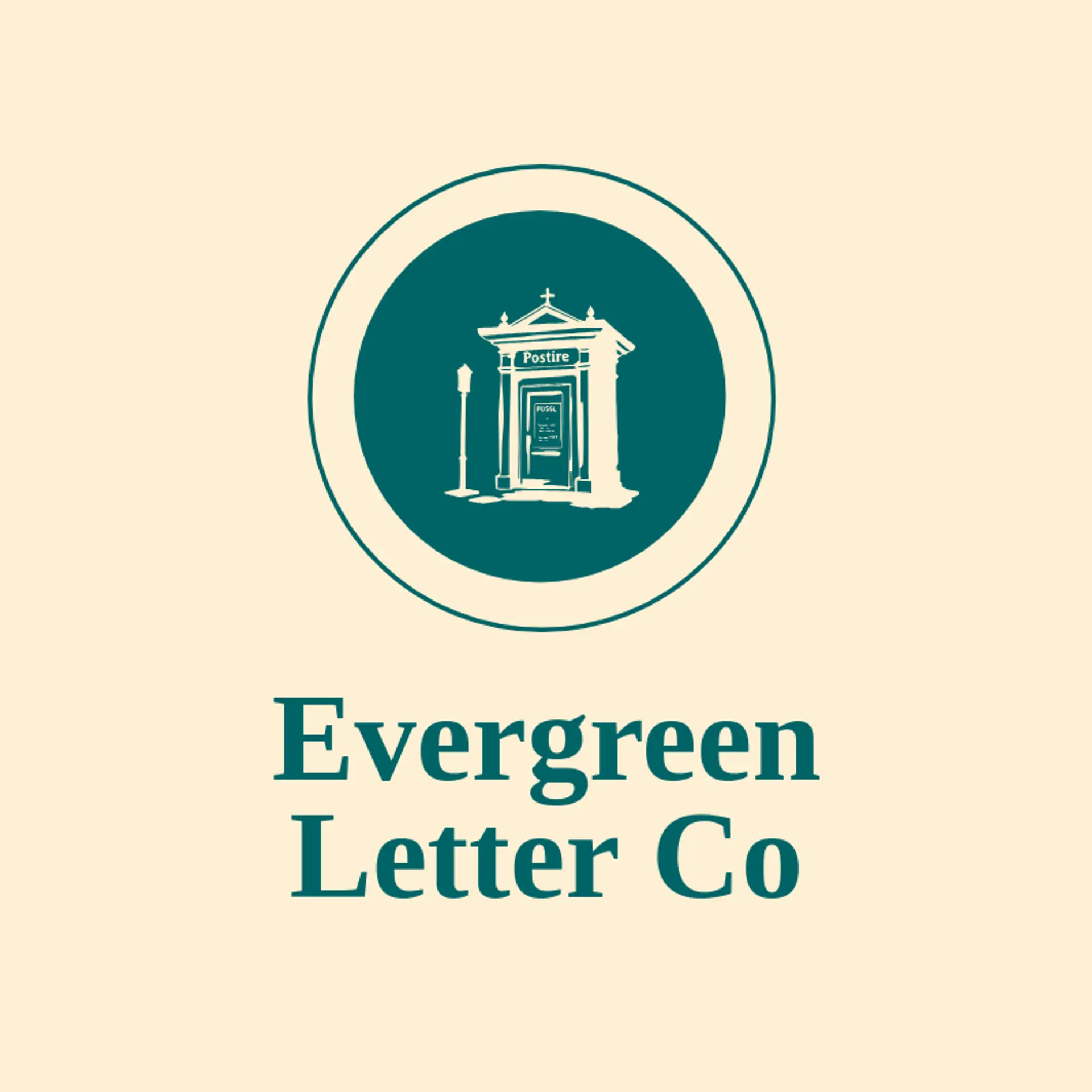 Evergreen Letter Co logo for post office