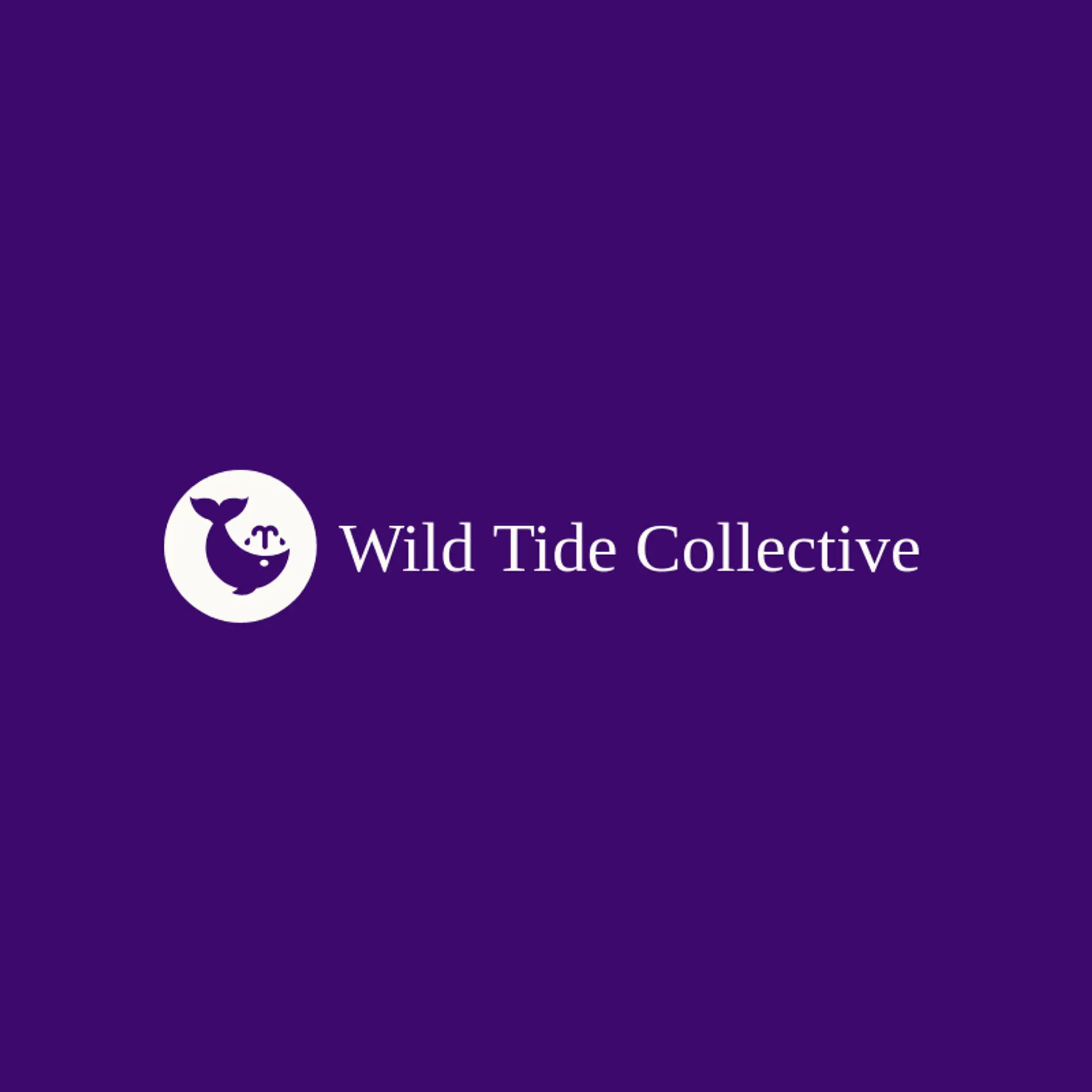 Wild Tide Collective logo for whale