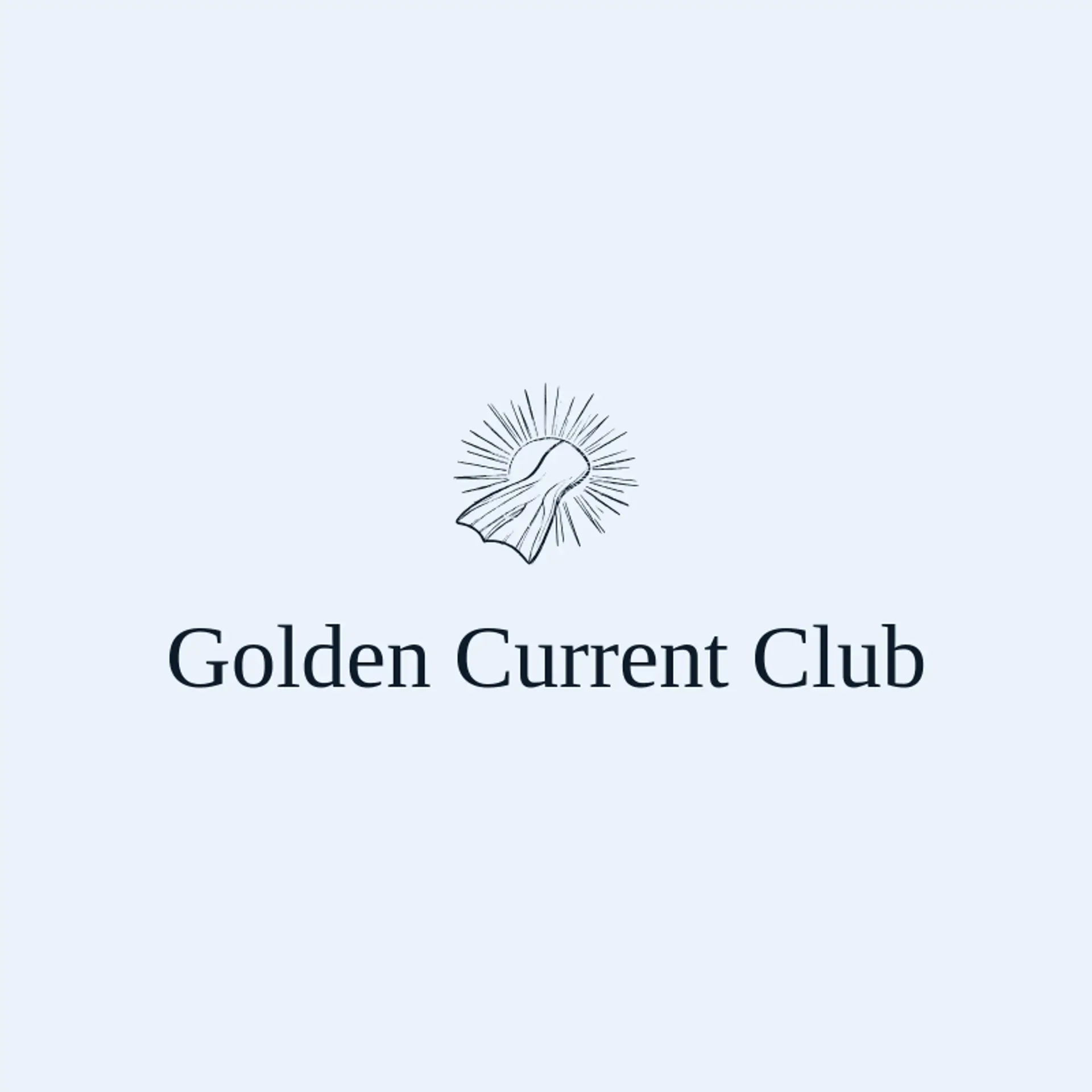 Golden Current Club logo for swimming