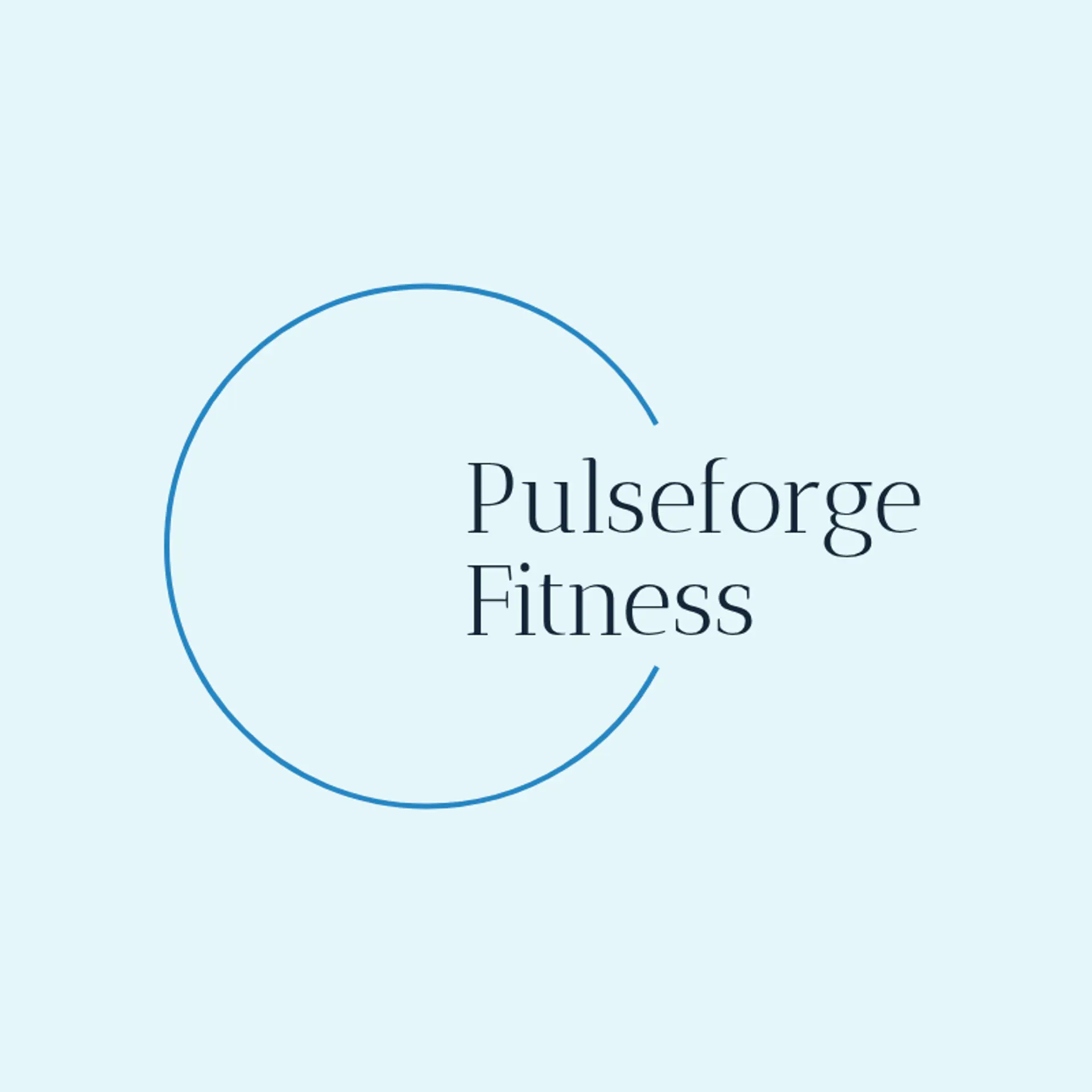 PulseForge Fitness logo for fitness gym