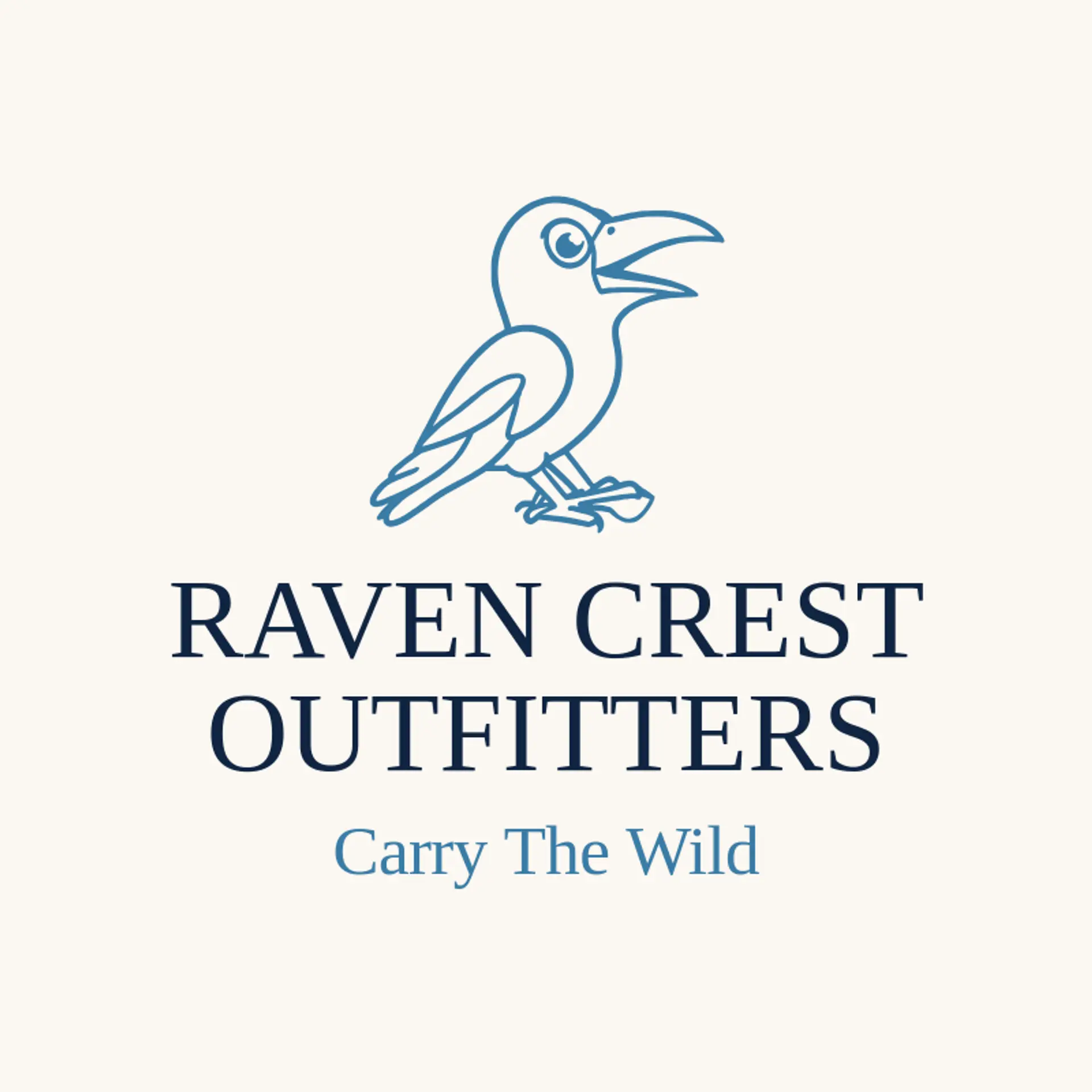 Raven Crest Outfitters logo for raven